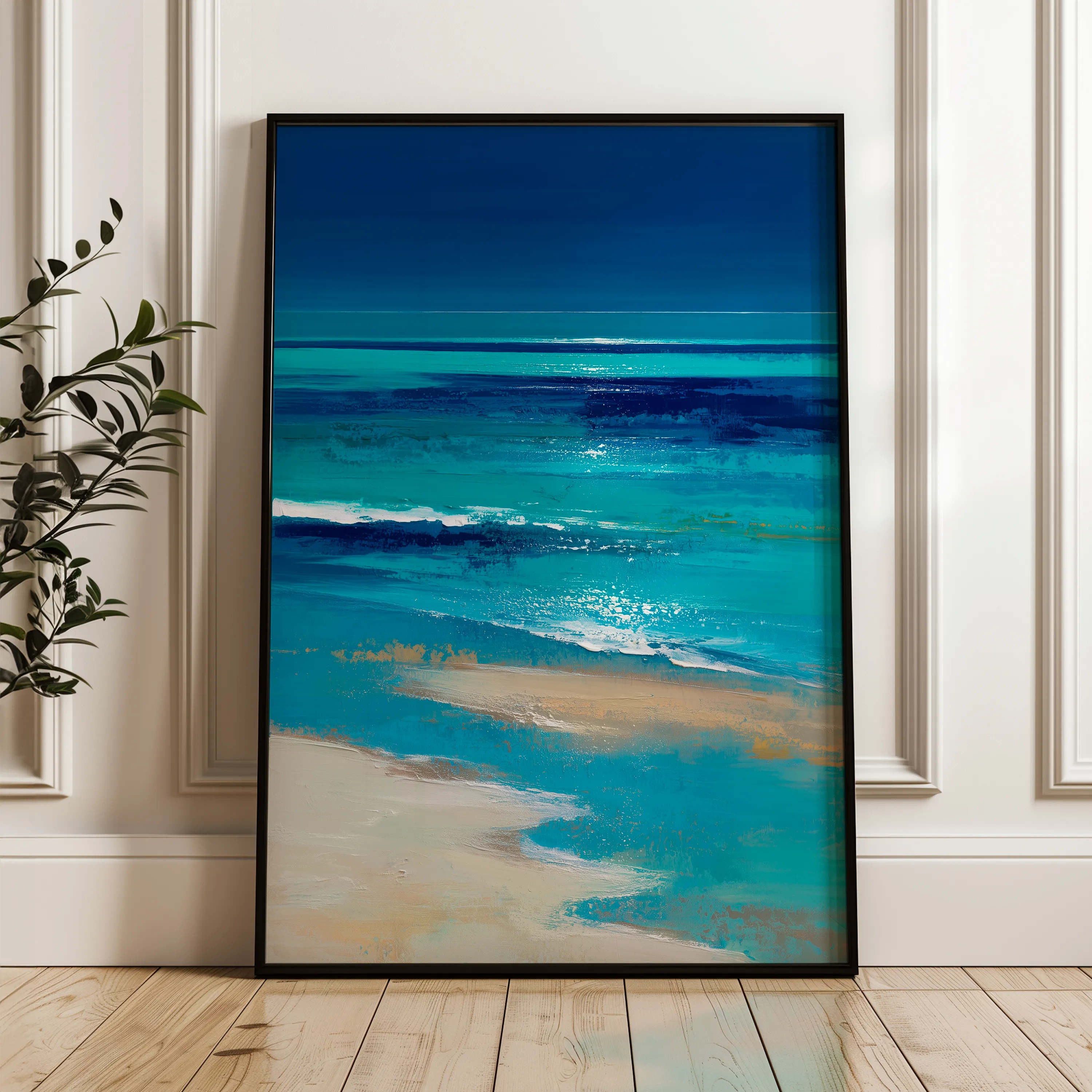 Abstract 2187 Canvas Art 18" x 24" / 45 x 60 cm / Black