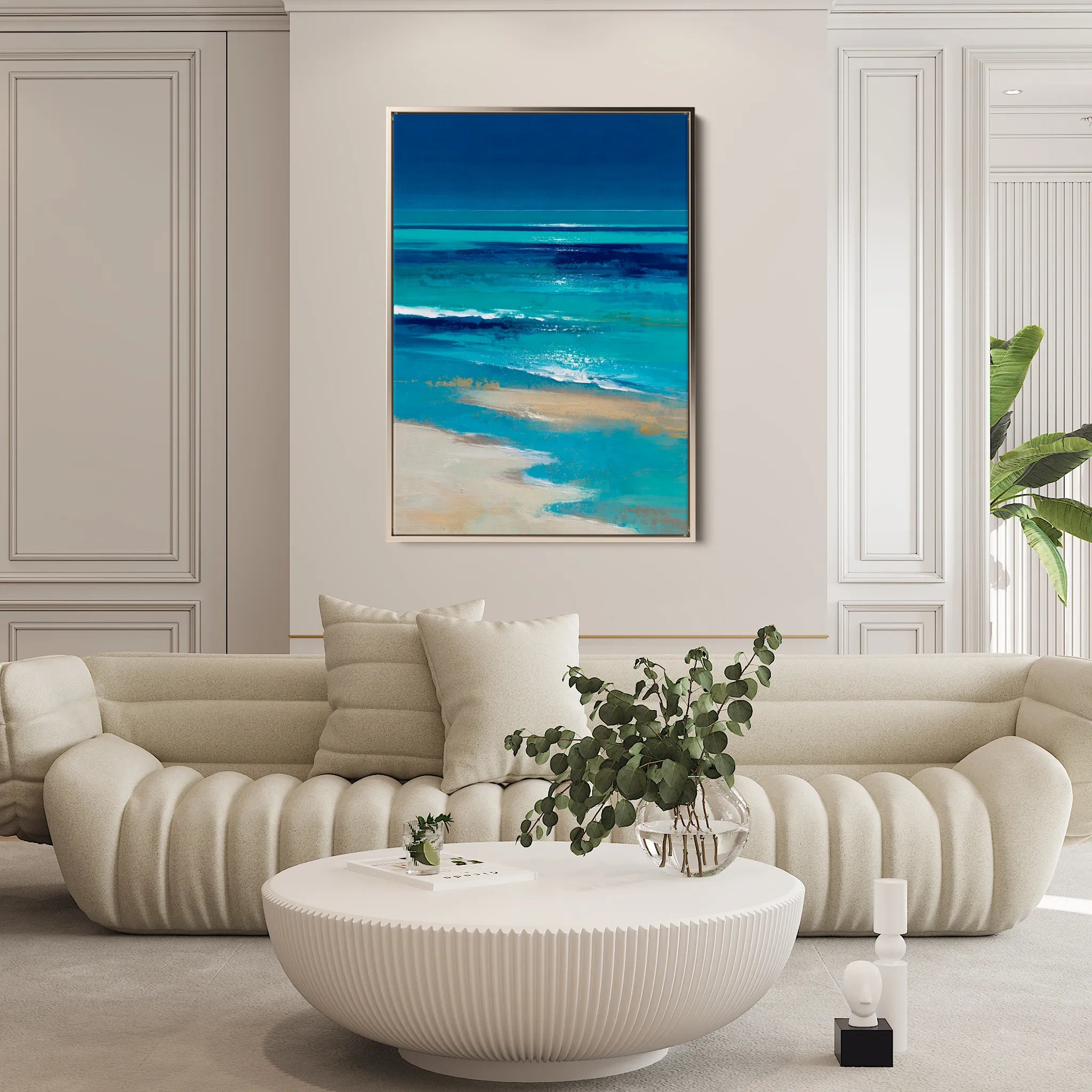 Abstract 2187 Canvas Art 18" x 24" / 45 x 60 cm / Black