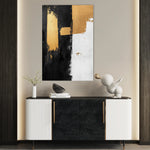 Abstract 2188 Canvas Art 18" x 24" / 45 x 60 cm / Black