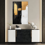 Abstract 2188 Canvas Art 18" x 24" / 45 x 60 cm / Black