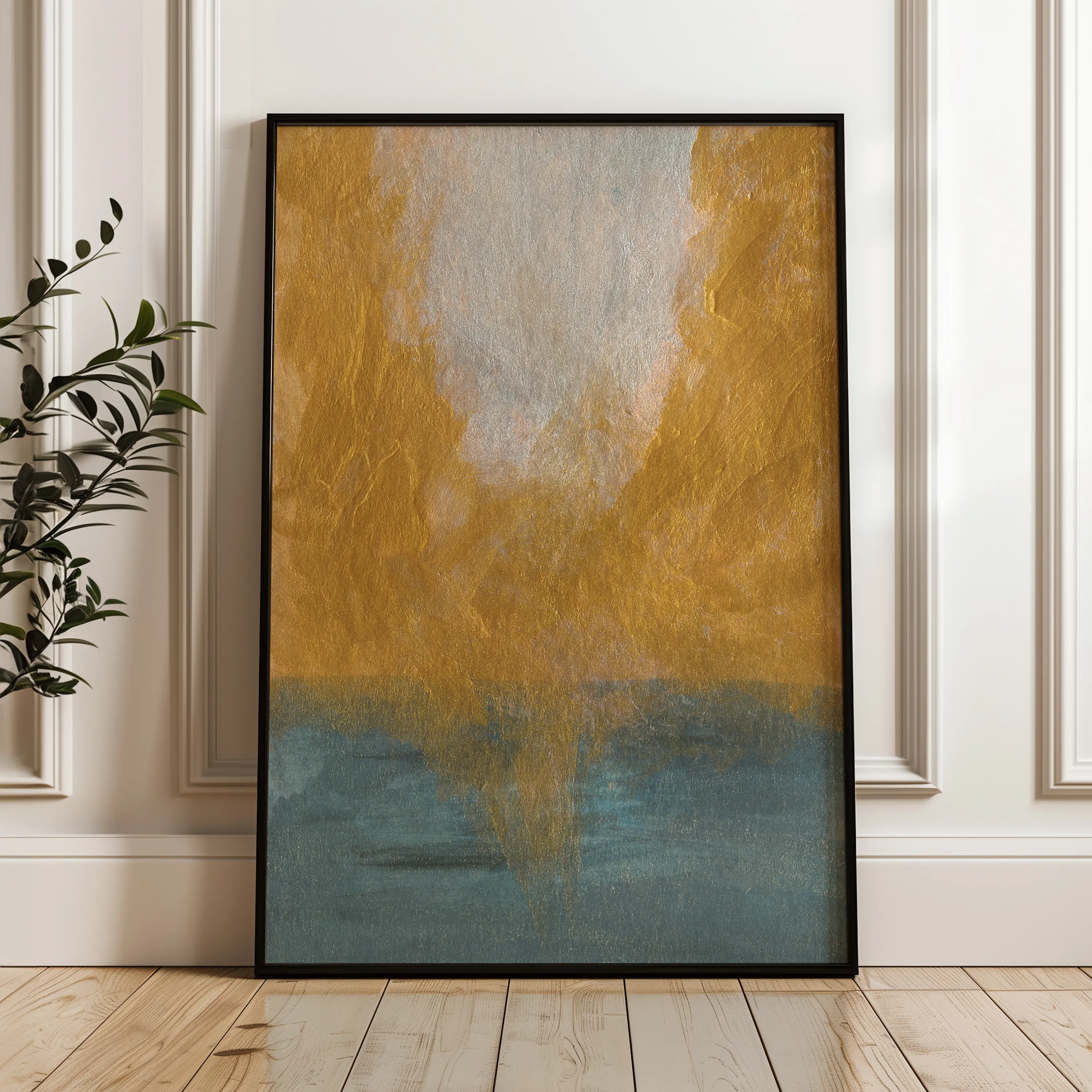 Abstract 219 Canvas Art 18" x 24" / 45 x 60 cm / Black