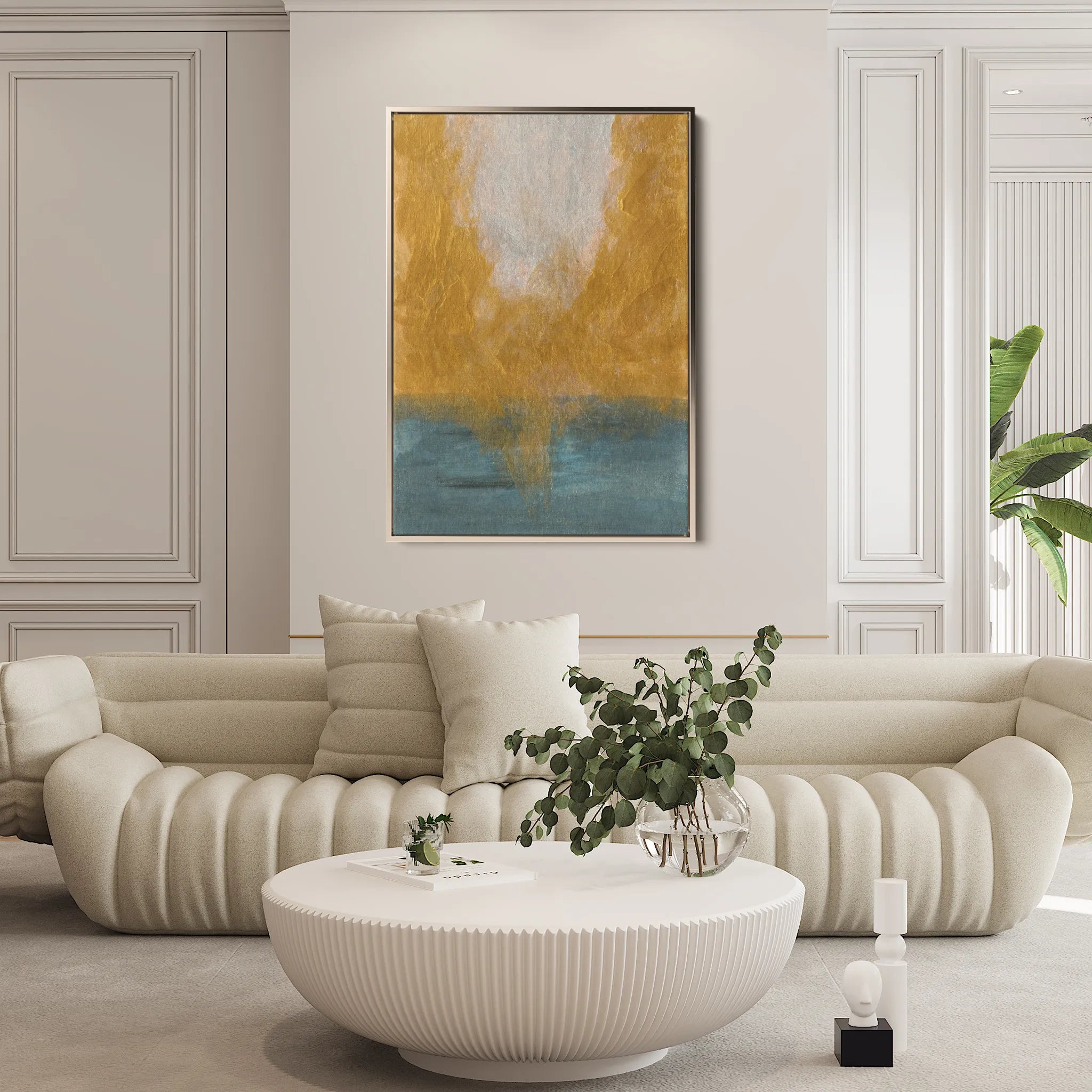 Abstract 219 Canvas Art 18" x 24" / 45 x 60 cm / Black