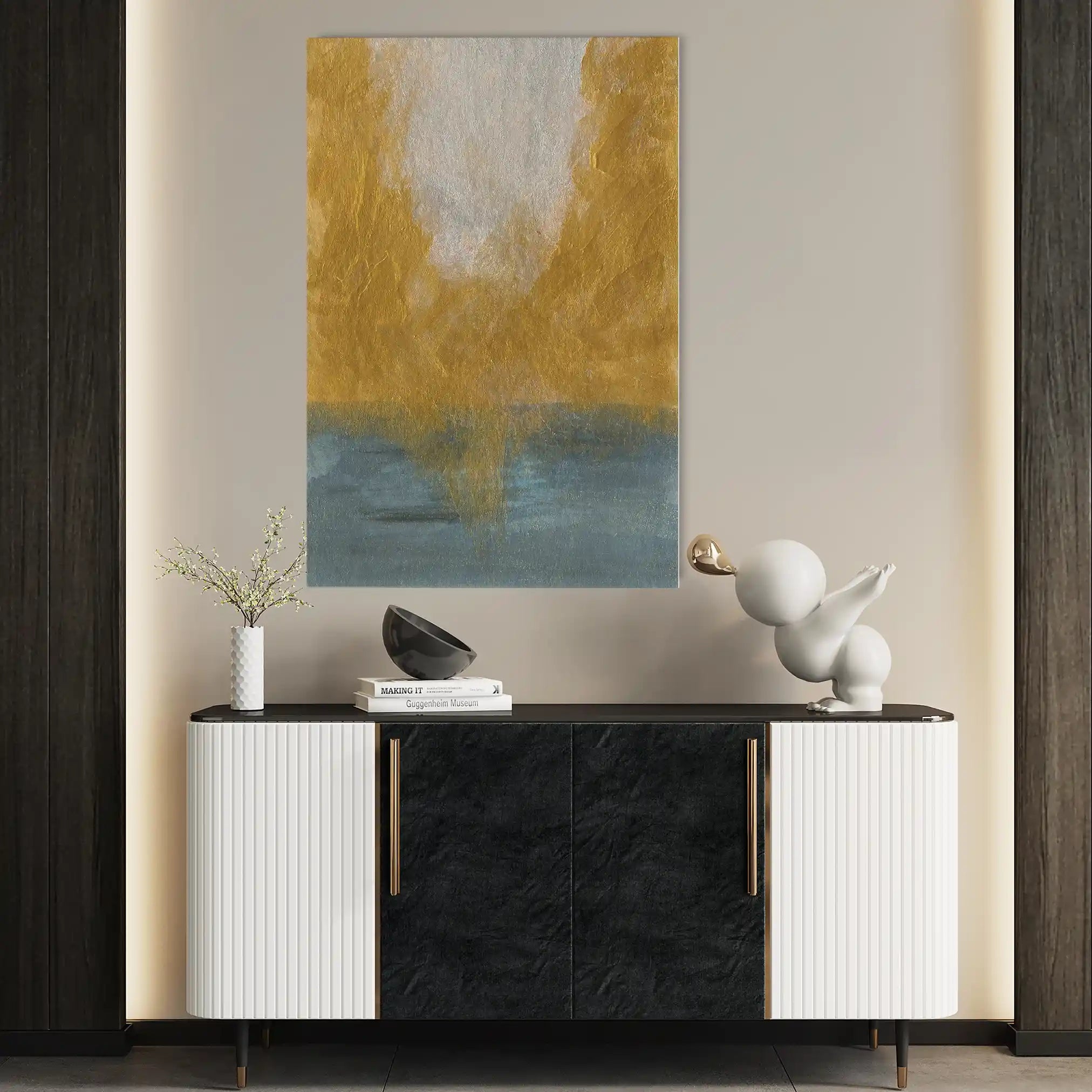 Abstract 219 Canvas Art 18" x 24" / 45 x 60 cm / Black