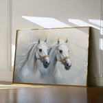 Horses 219 Canvas Art 18" x 24" / 45 x 60 cm / Black