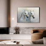 Horses 219 Canvas Art 18" x 24" / 45 x 60 cm / Black