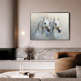 Horses 219 Canvas Art 18" x 24" / 45 x 60 cm / Black