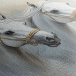Horses 219 Canvas Art 18" x 24" / 45 x 60 cm / Black