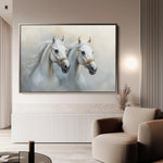 Horses 219 Canvas Art 60 x 40 cm / Black
