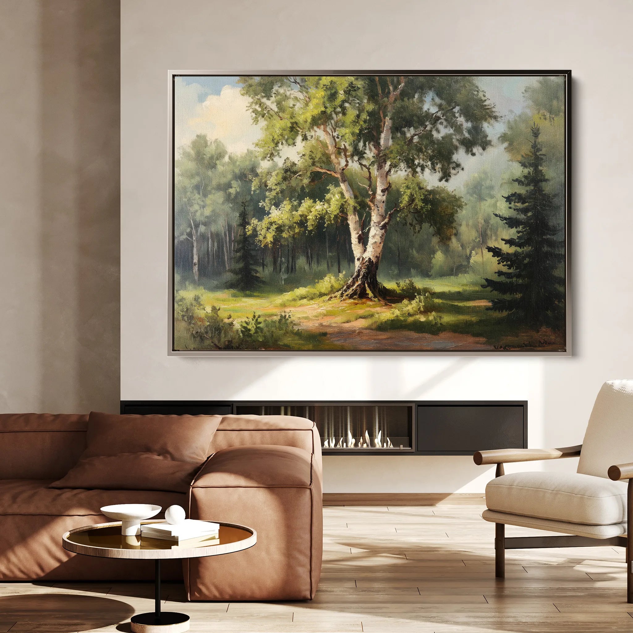 Landscape 219 Canvas Art 18" x 24" / 45 x 60 cm / Black