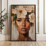 Portrait 219 Canvas Art 18" x 24" / 45 x 60 cm / Black