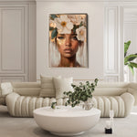 Portrait 219 Canvas Art 18" x 24" / 45 x 60 cm / Black