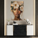 Portrait 219 Canvas Art 18" x 24" / 45 x 60 cm / Black