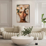 Portrait 219 Canvas Art 60 x 40 cm / Black