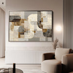 Abstract 2190 Canvas Art 18" x 24" / 45 x 60 cm / Black