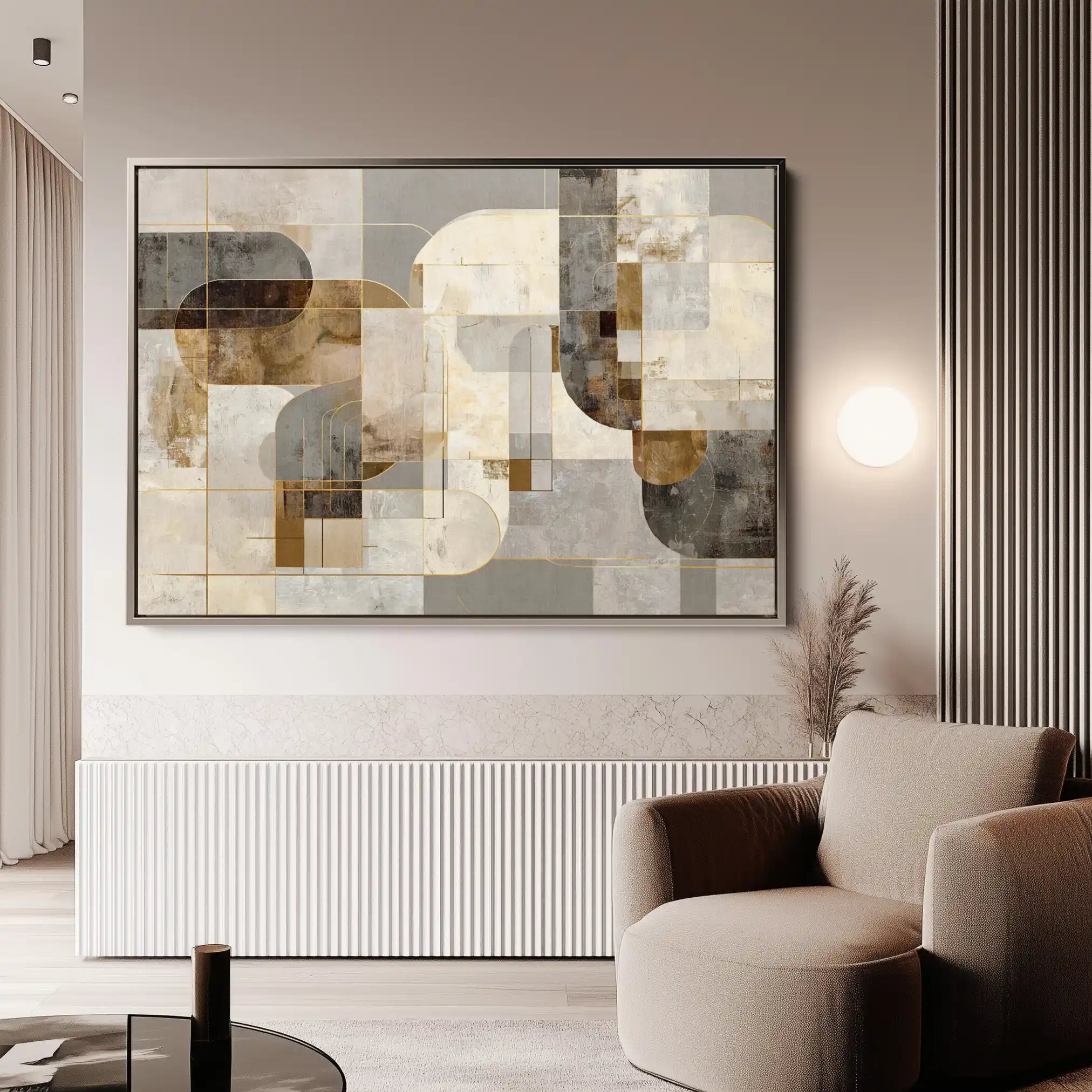 Abstract 2190 Canvas Art 18" x 24" / 45 x 60 cm / Black