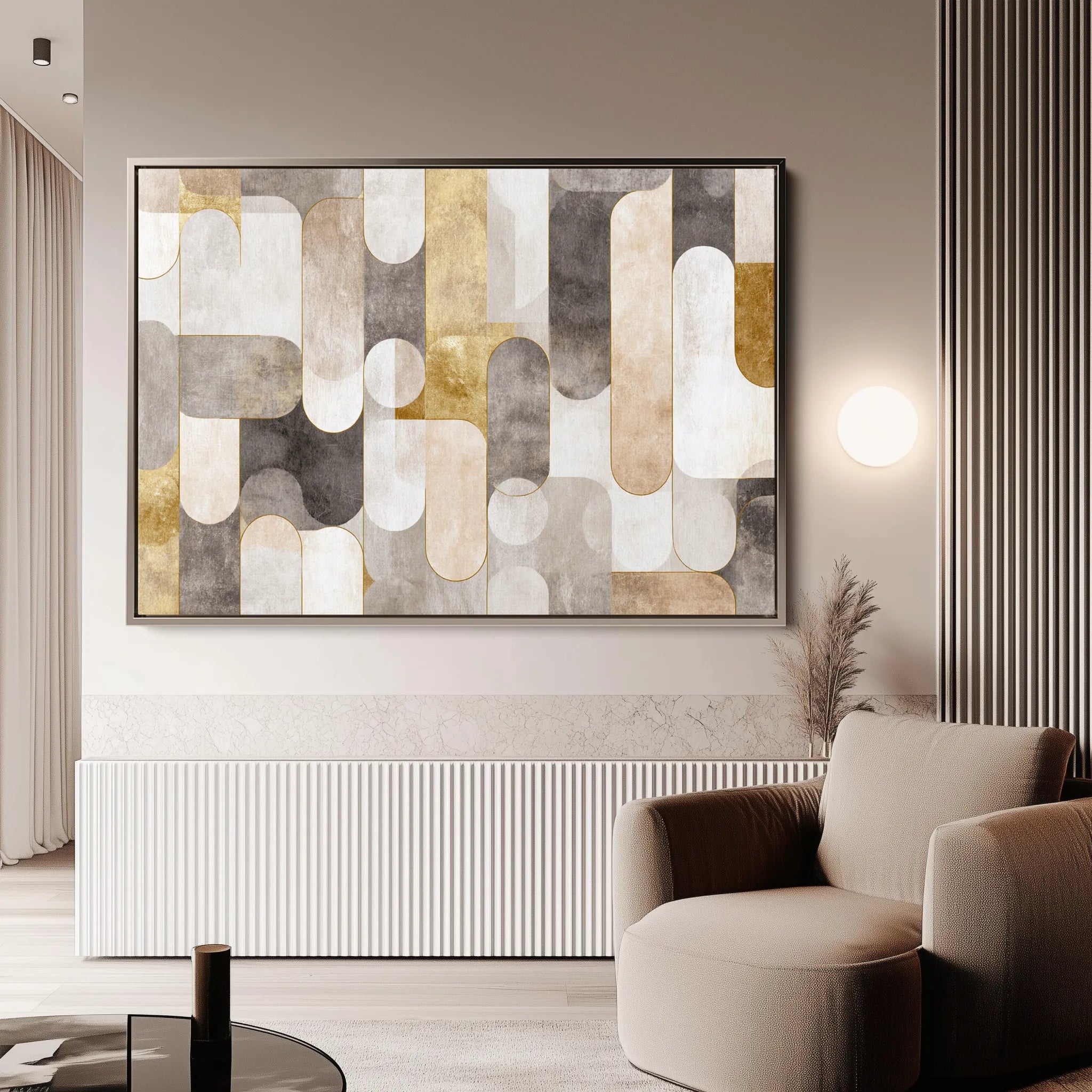 Abstract 2191 Canvas Art 18" x 24" / 45 x 60 cm / Black