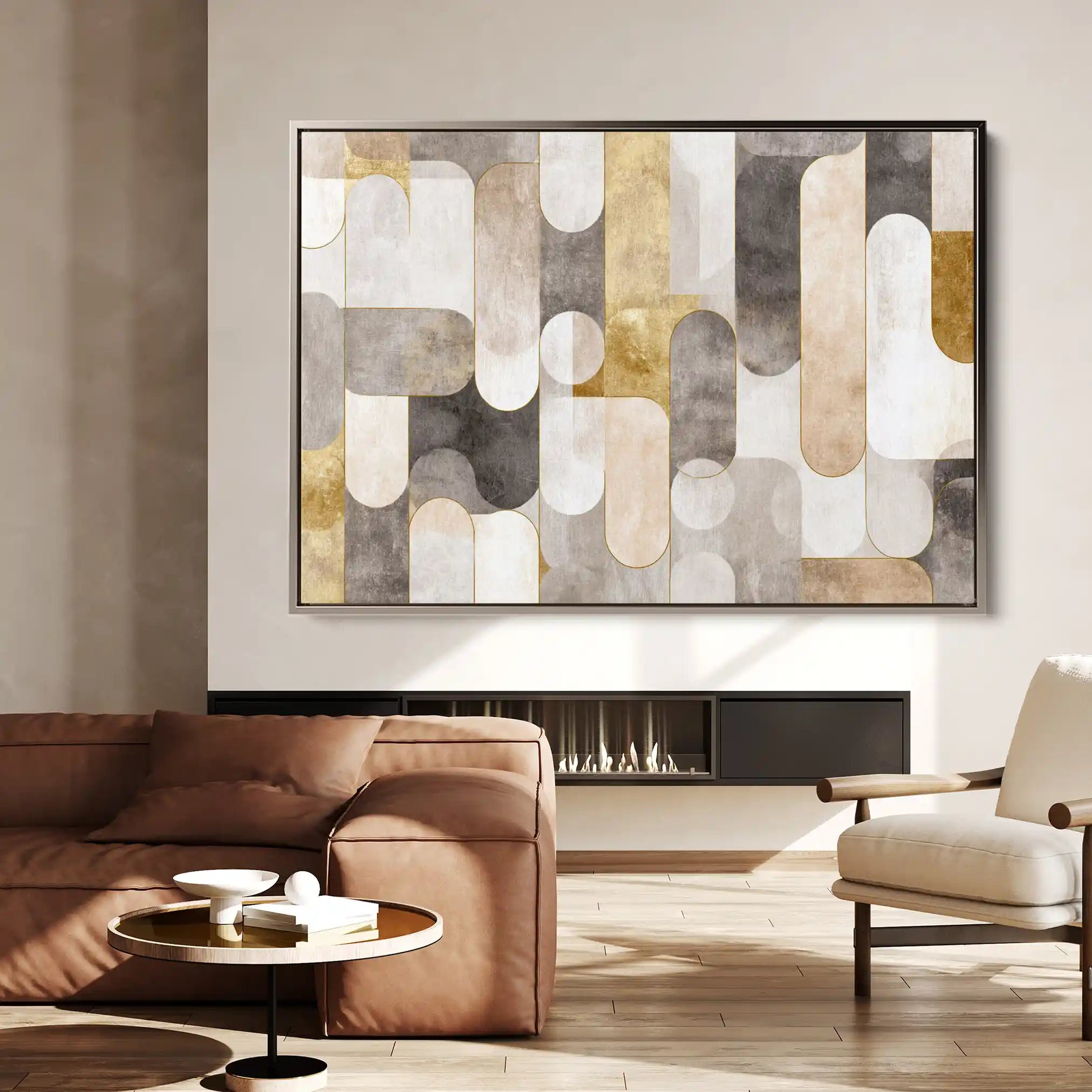 Abstract 2191 Canvas Art 18" x 24" / 45 x 60 cm / Black