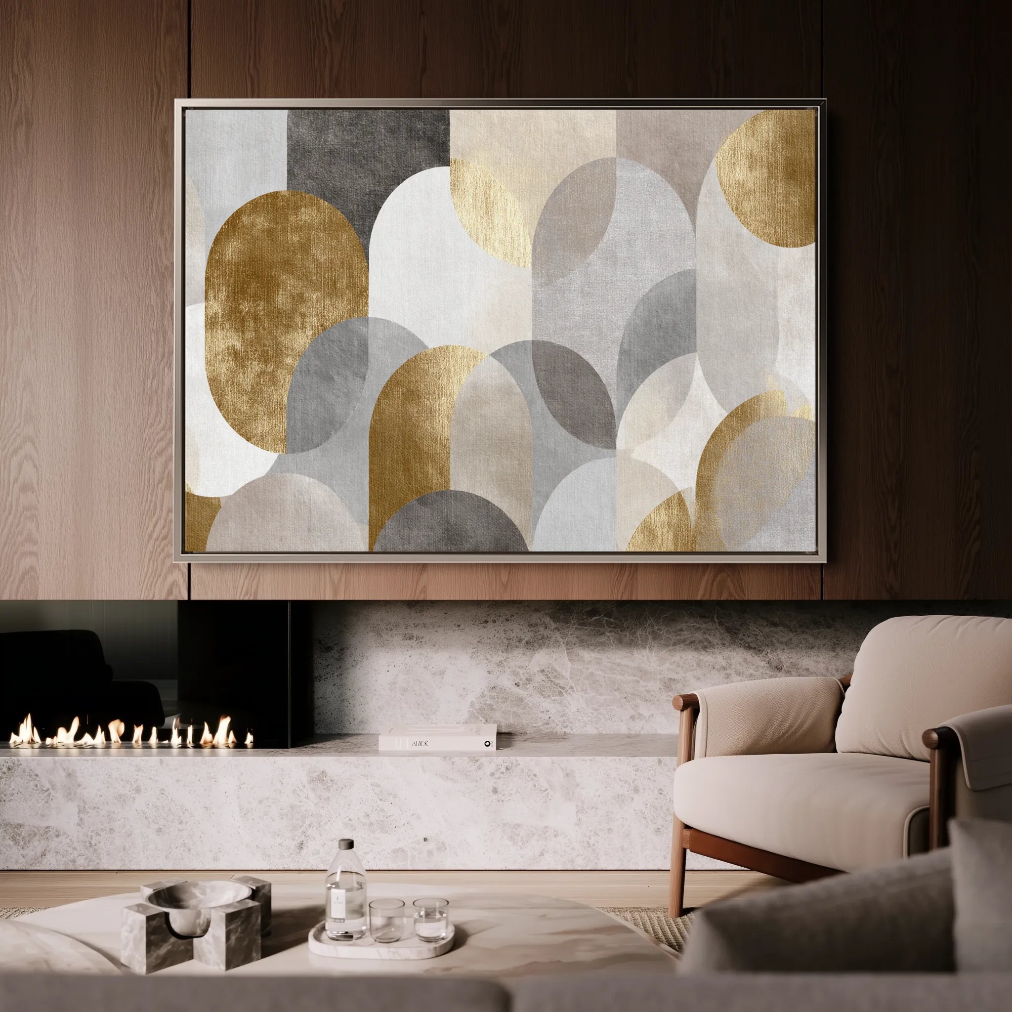 Abstract 2192 Canvas Art 18" x 24" / 45 x 60 cm / Black