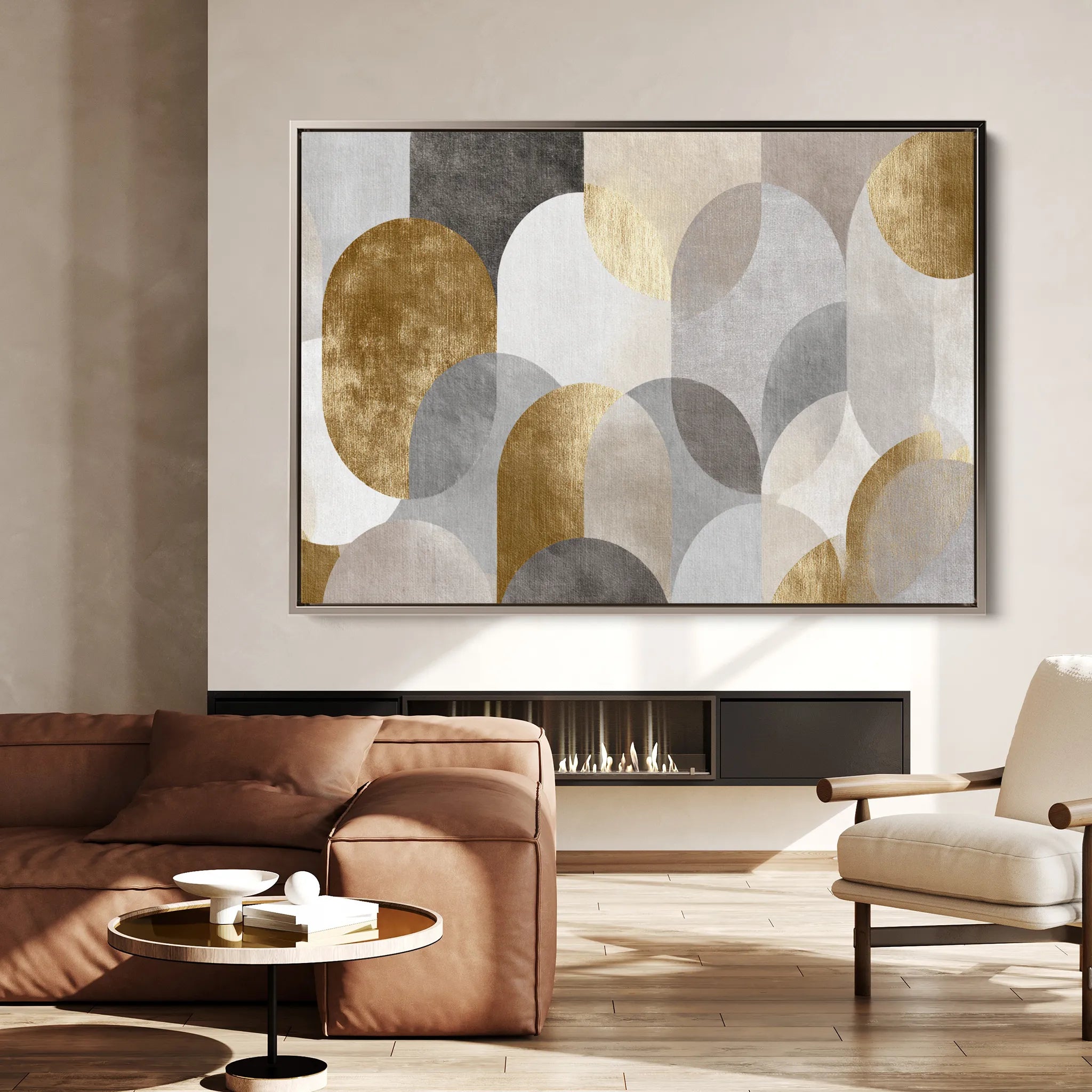 Abstract 2192 Canvas Art 18" x 24" / 45 x 60 cm / Black