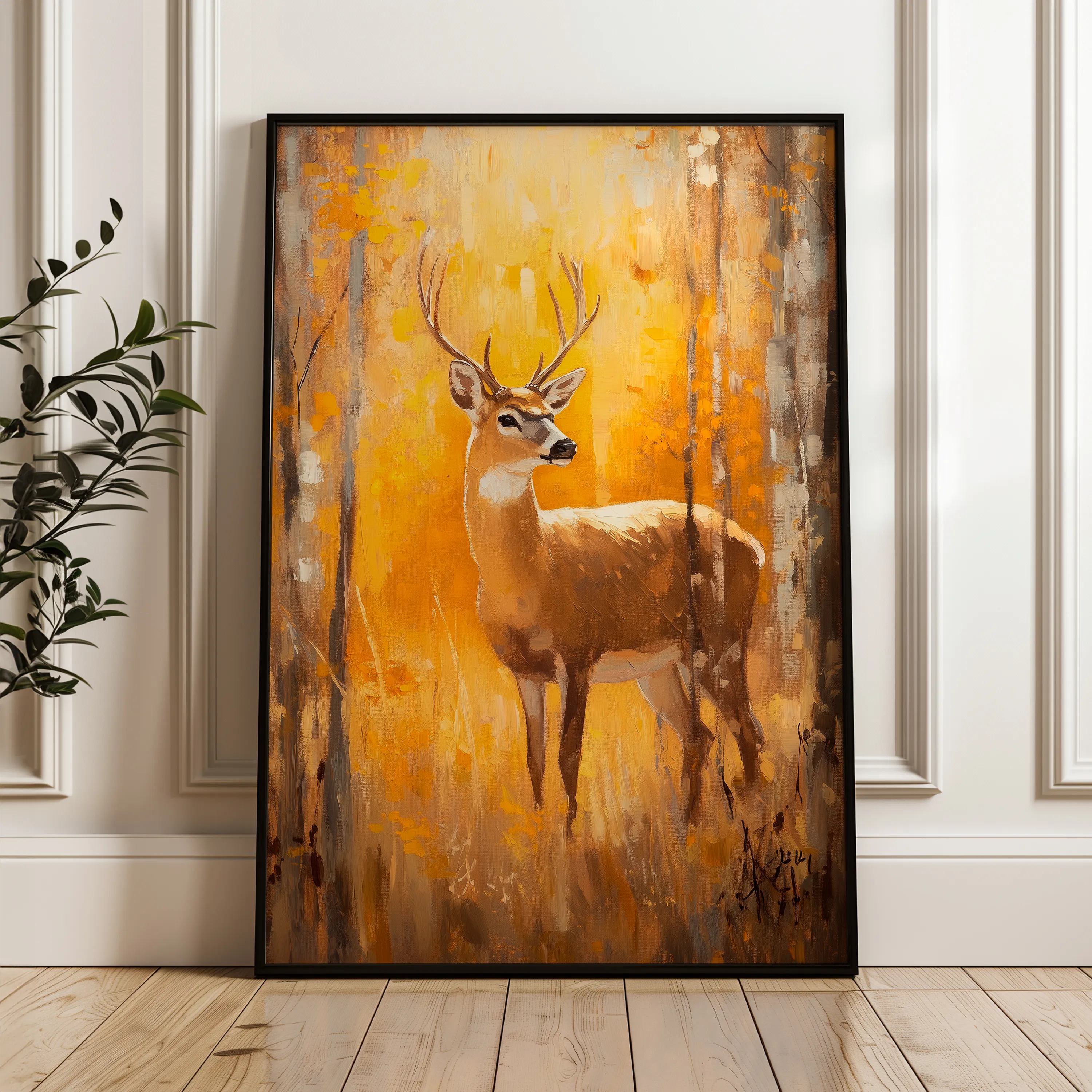 Animals 220 Canvas Art 18" x 24" / 45 x 60 cm / Black