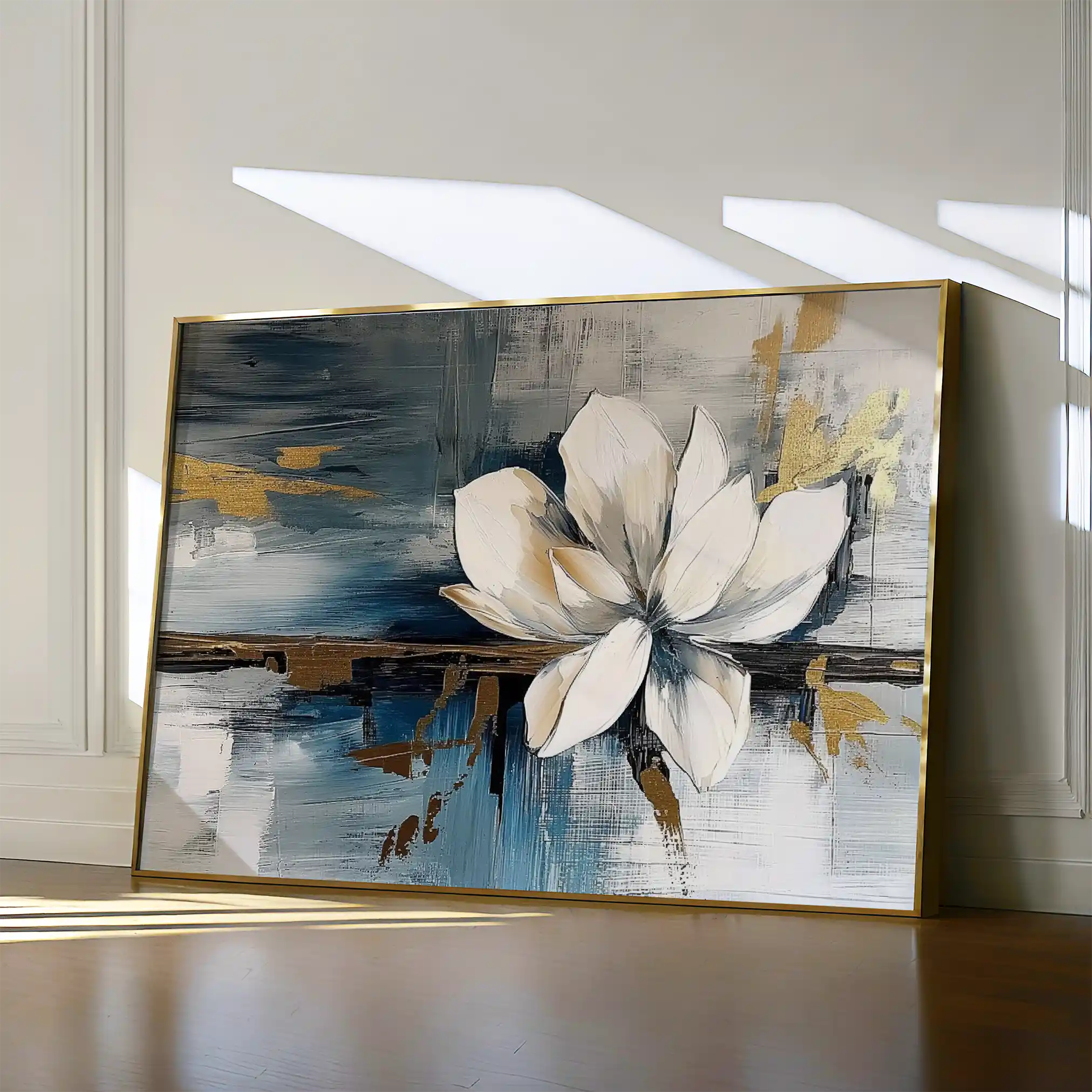 Floral 220 Canvas Art 60 x 40 cm / Black
