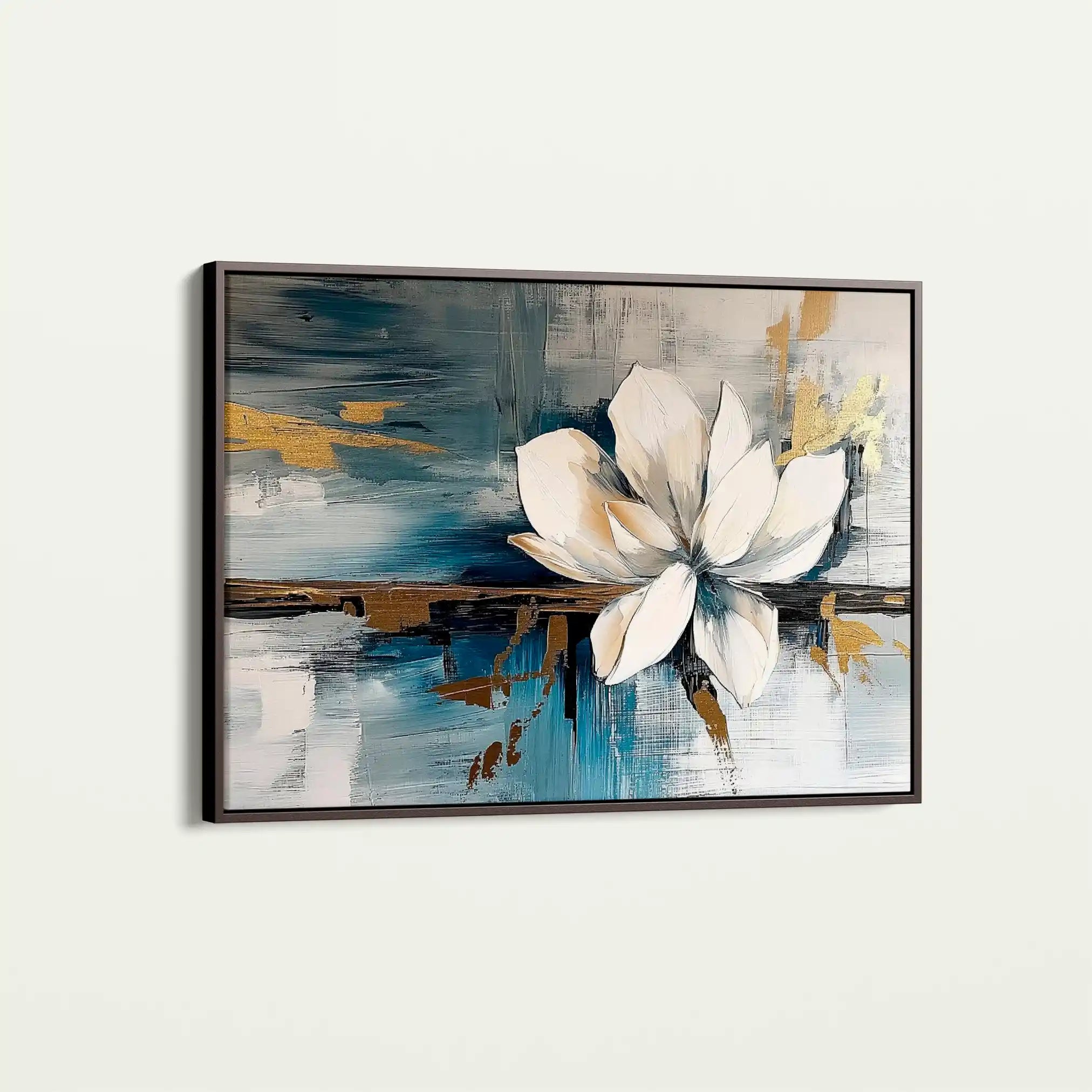 Floral 220 Canvas Art 60 x 40 cm / Black