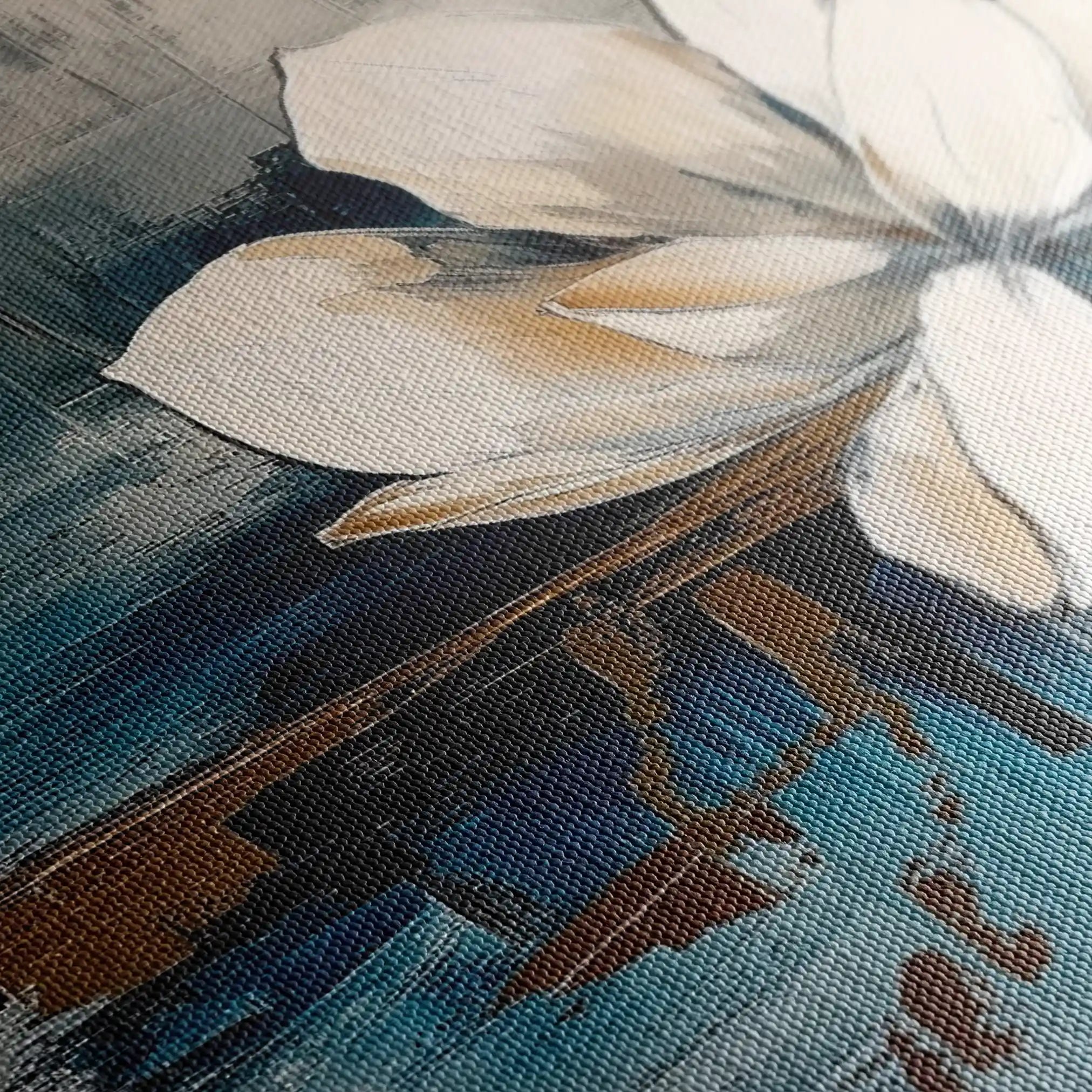 Floral 220 Canvas Art 60 x 40 cm / Black