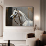 Horses 220 Canvas Art 18" x 24" / 45 x 60 cm / Black