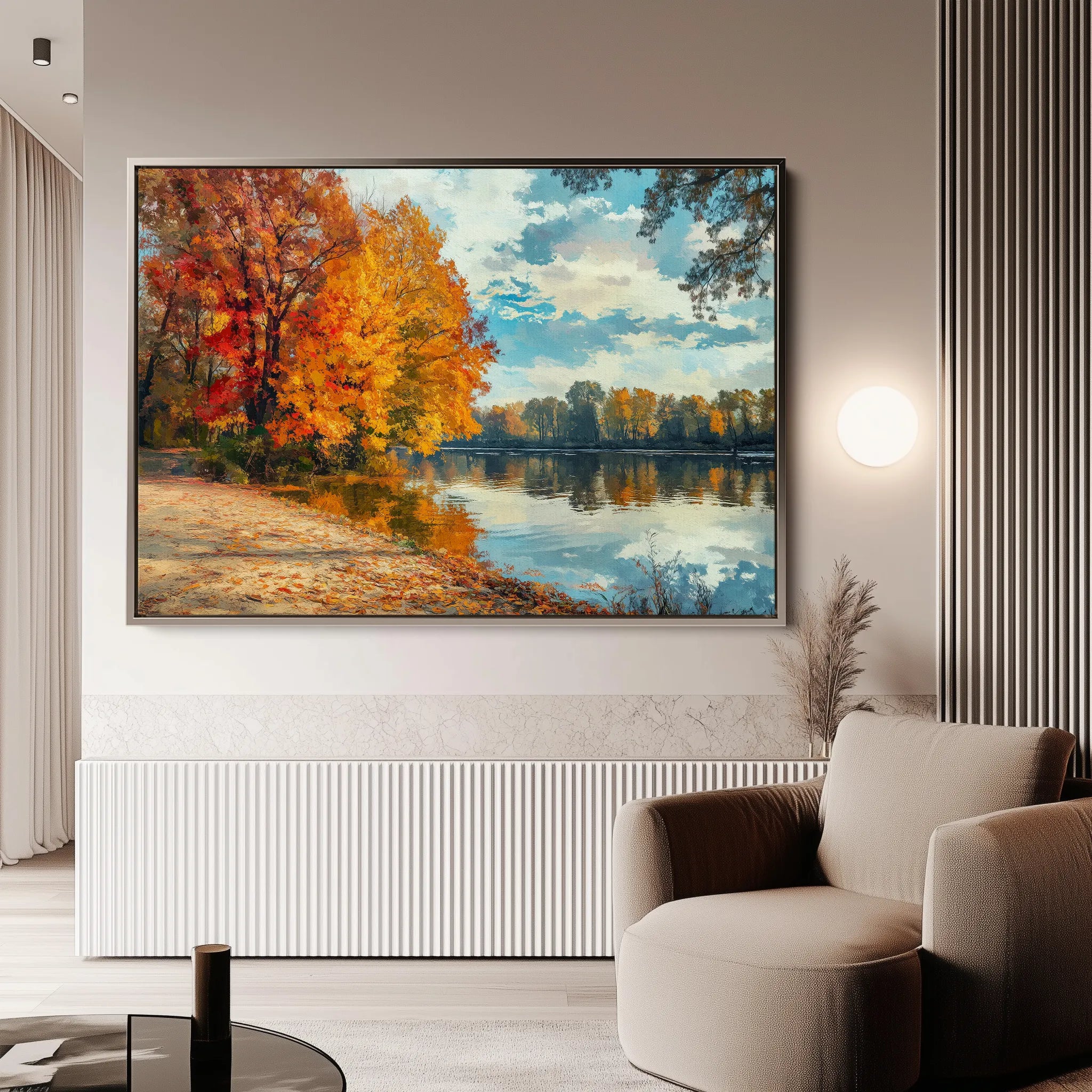 Landscape 220 Canvas Art 18" x 24" / 45 x 60 cm / Black
