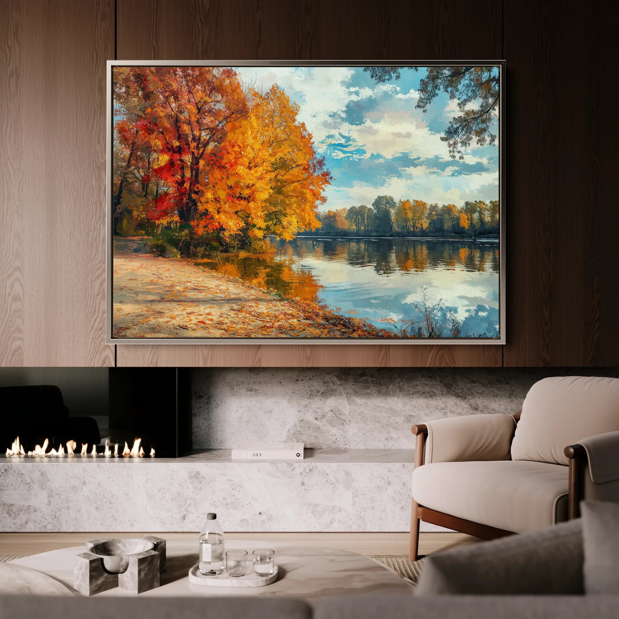 Landscape 220 Canvas Art 18" x 24" / 45 x 60 cm / Black