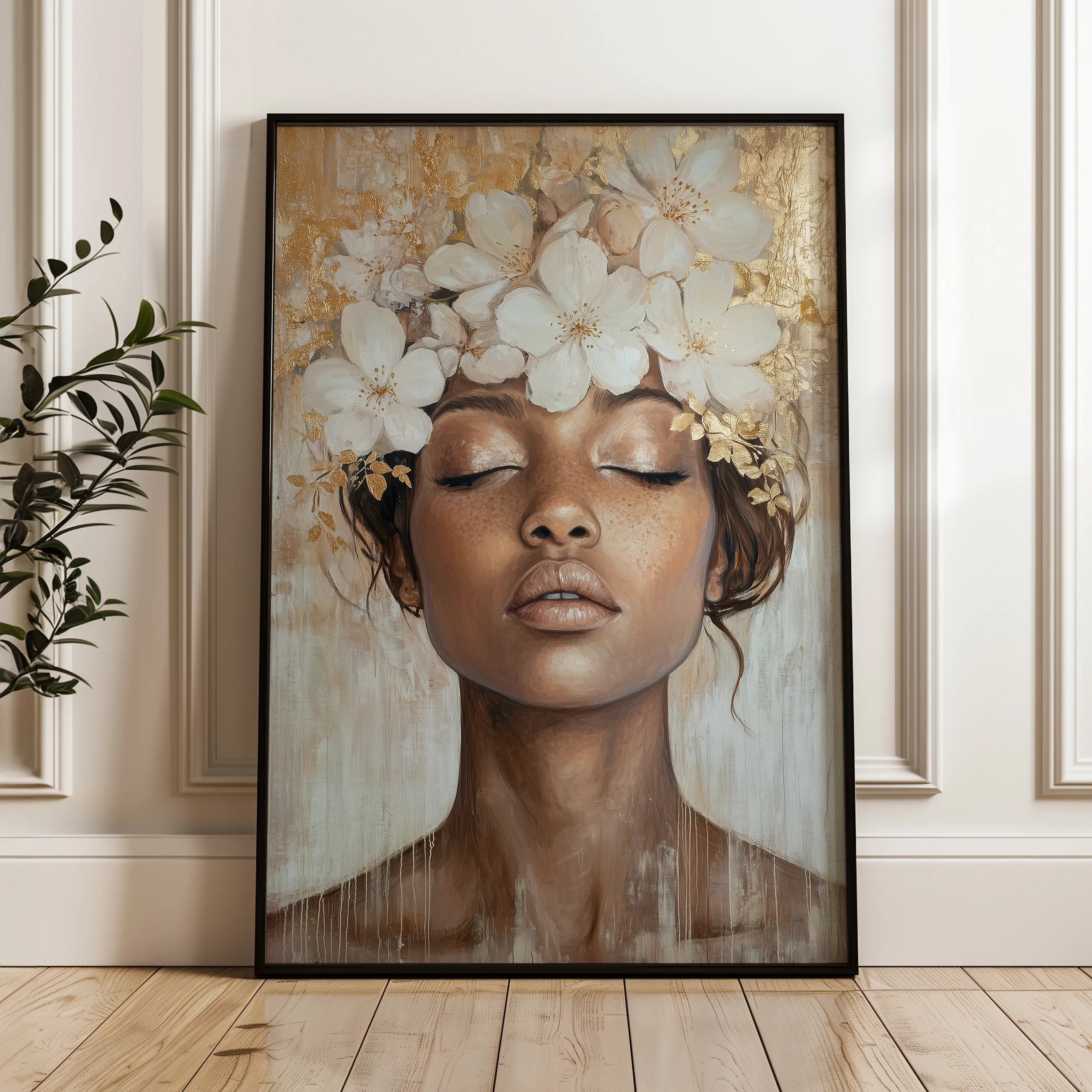 Portrait 220 Canvas Art 18" x 24" / 45 x 60 cm / Black