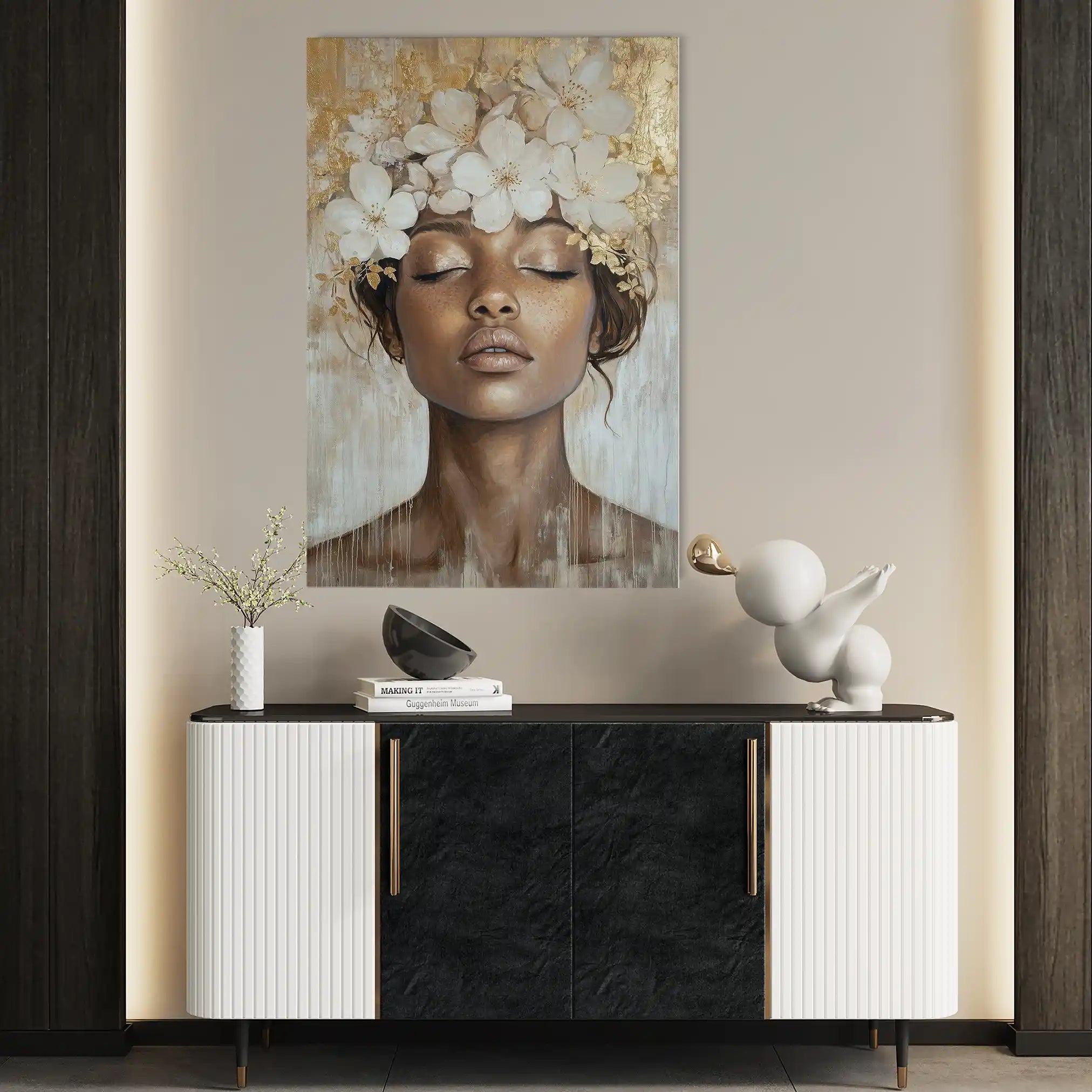 Portrait 220 Canvas Art 60 x 40 cm / Black