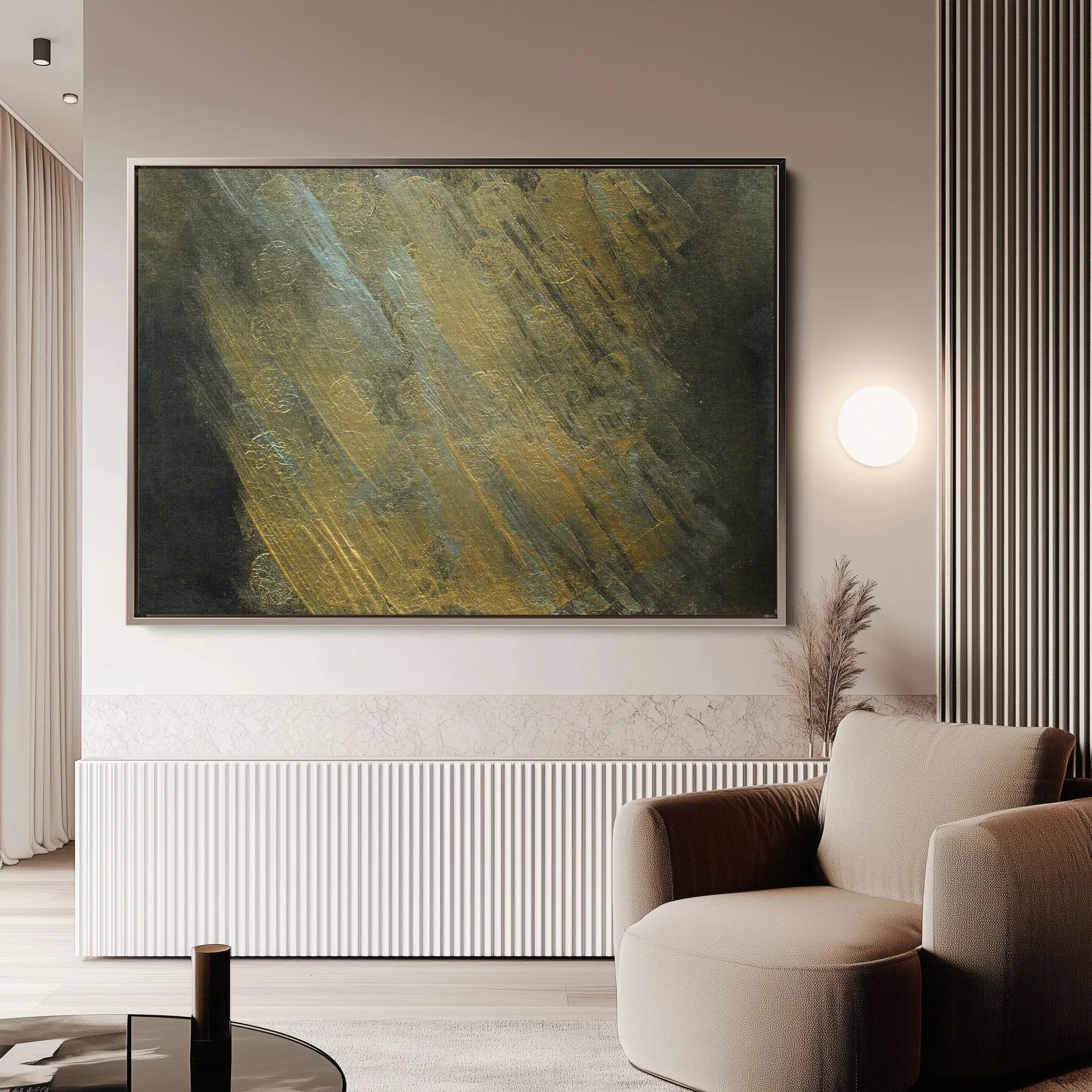 Abstract 221 Canvas Art 18" x 24" / 45 x 60 cm / Black