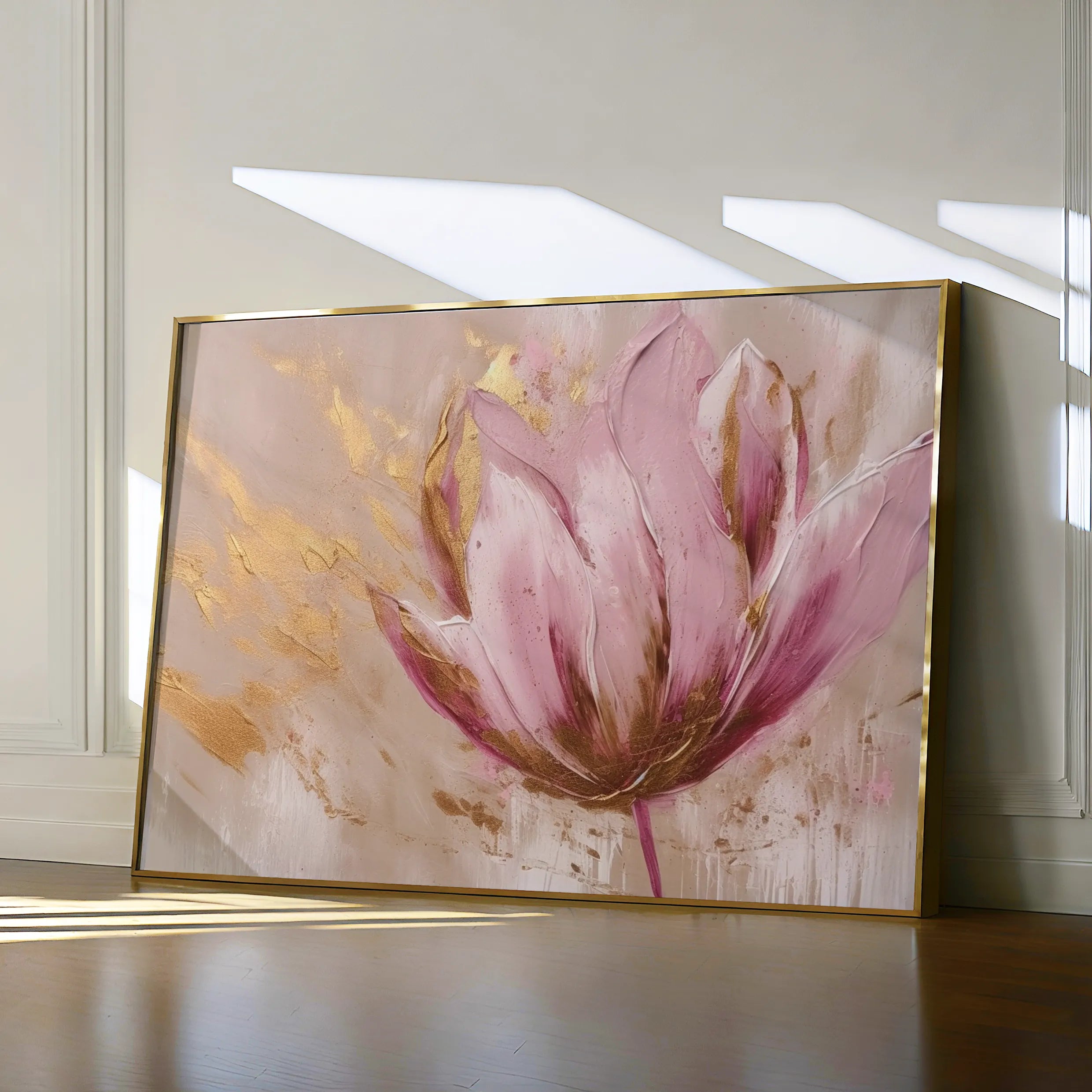 Floral 221 Canvas Art 18" x 24" / 45 x 60 cm / Black
