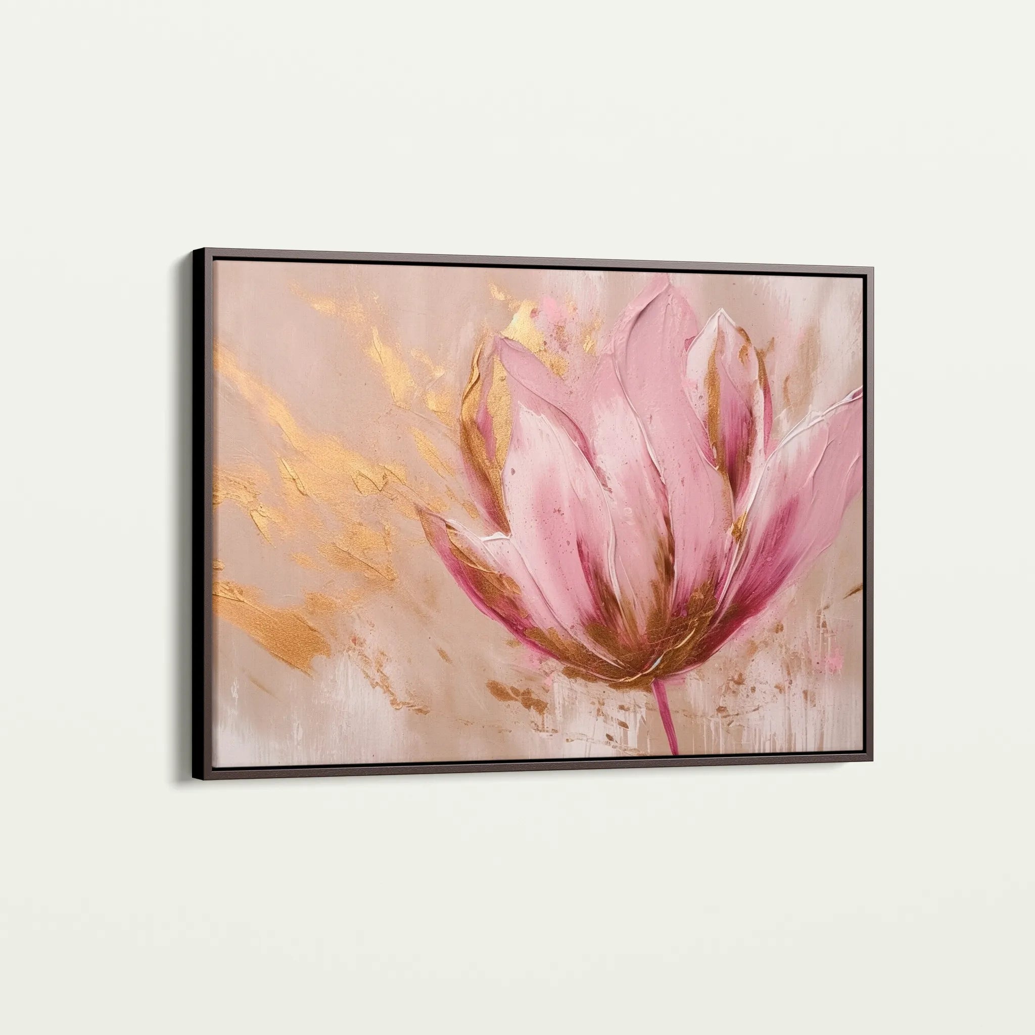 Floral 221 Canvas Art 18" x 24" / 45 x 60 cm / Black
