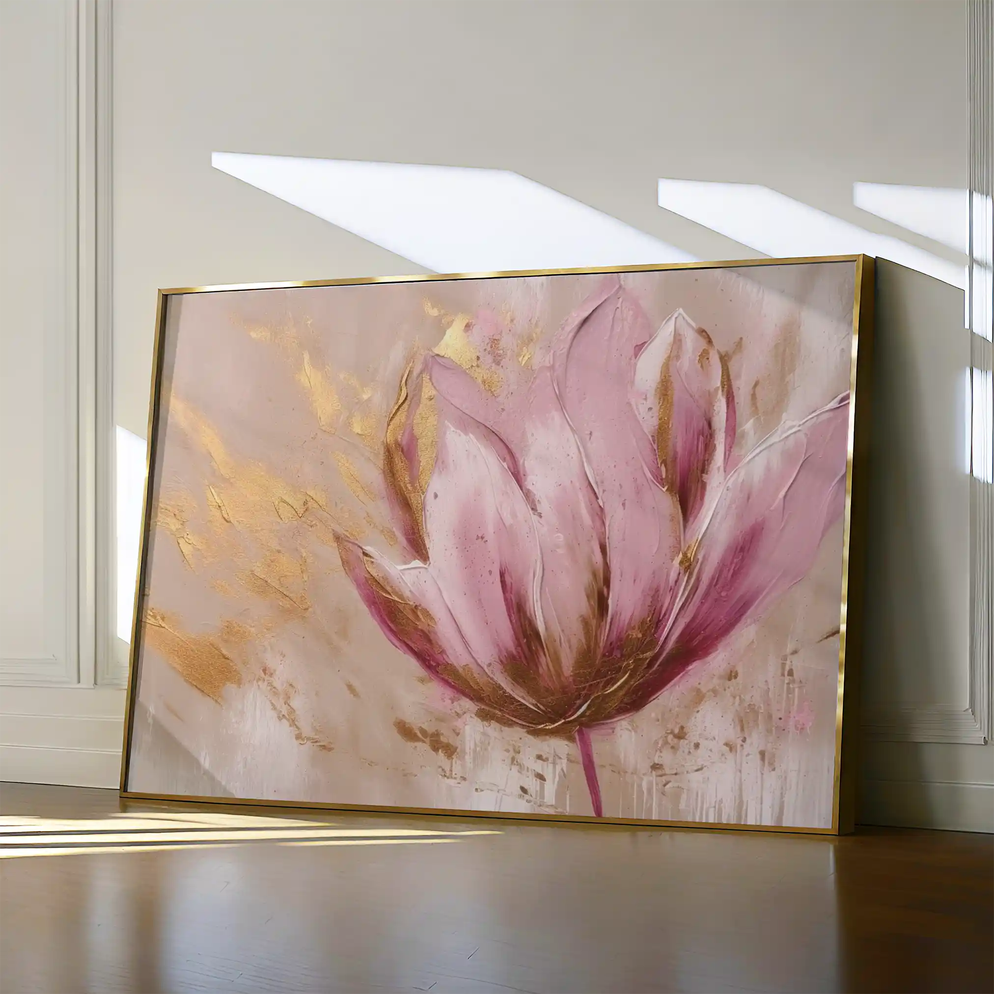 Floral 221 Canvas Art 60 x 40 cm / Black