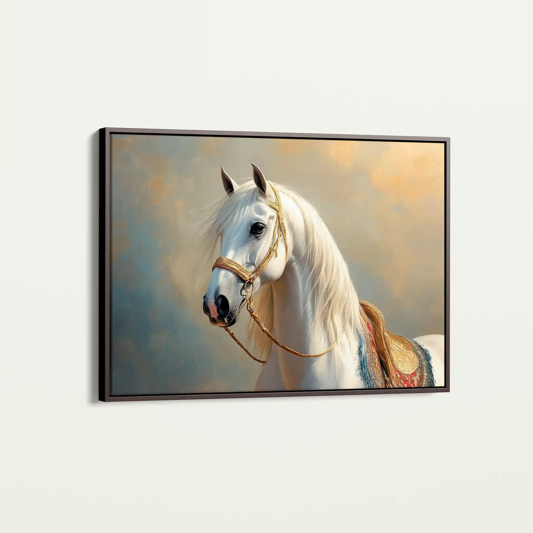 Horses 221 Canvas Art 60 x 40 cm / Black