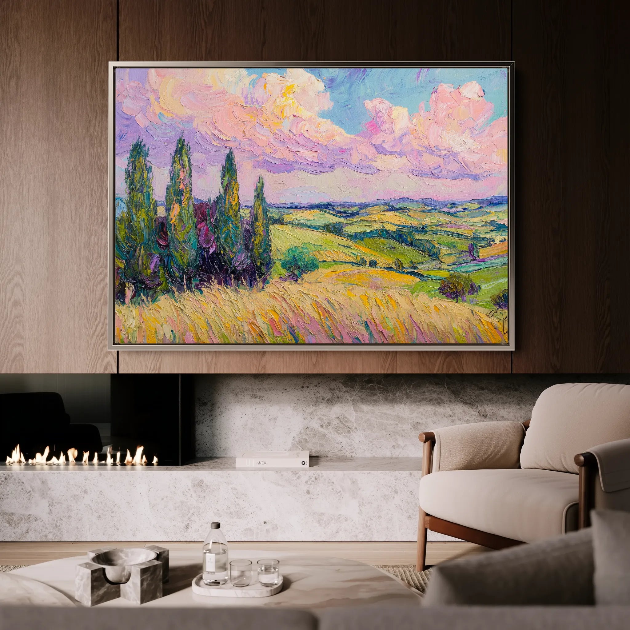 Landscape 221 Canvas Art 18" x 24" / 45 x 60 cm / Black