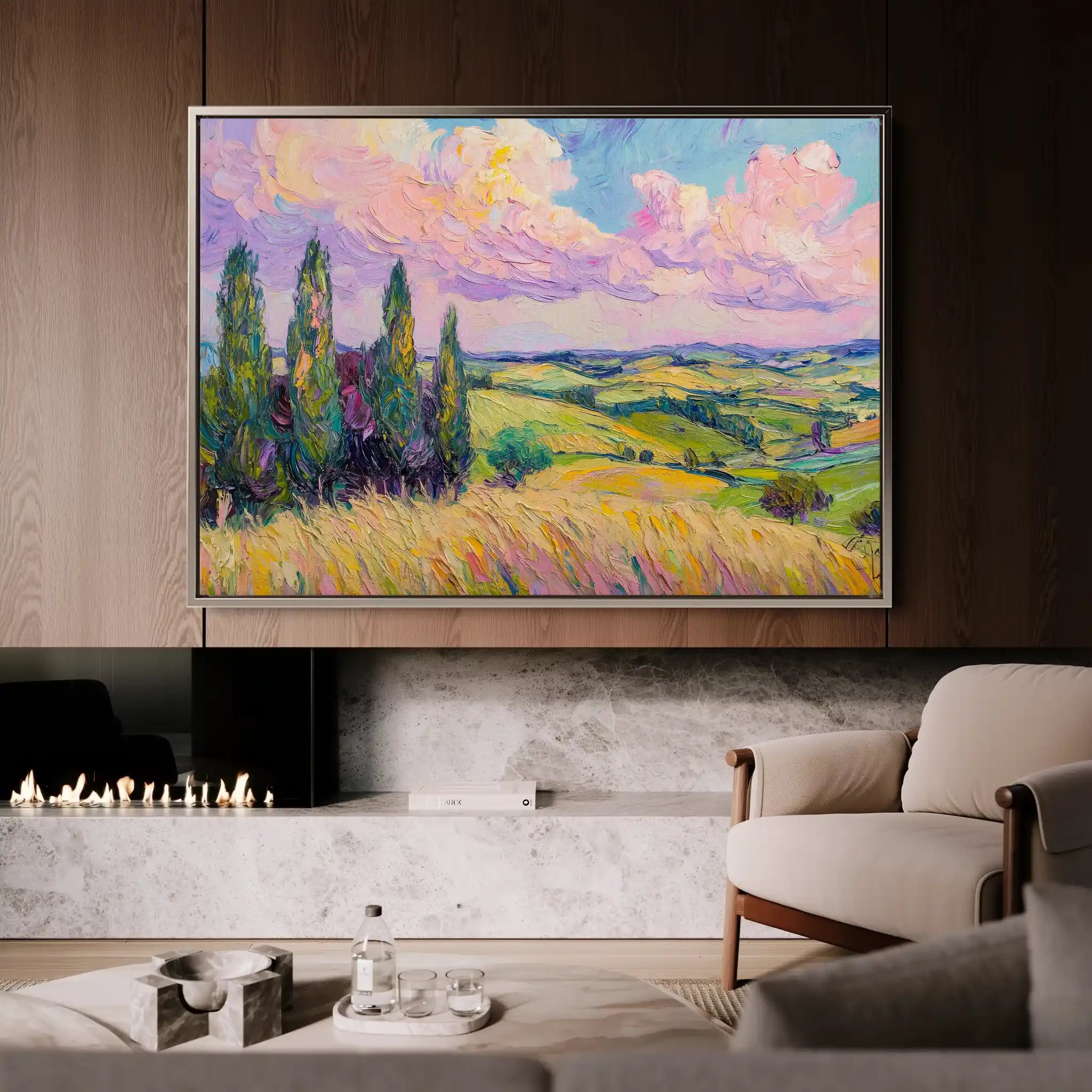 Landscape 221 Canvas Art 60 x 40 cm / Black
