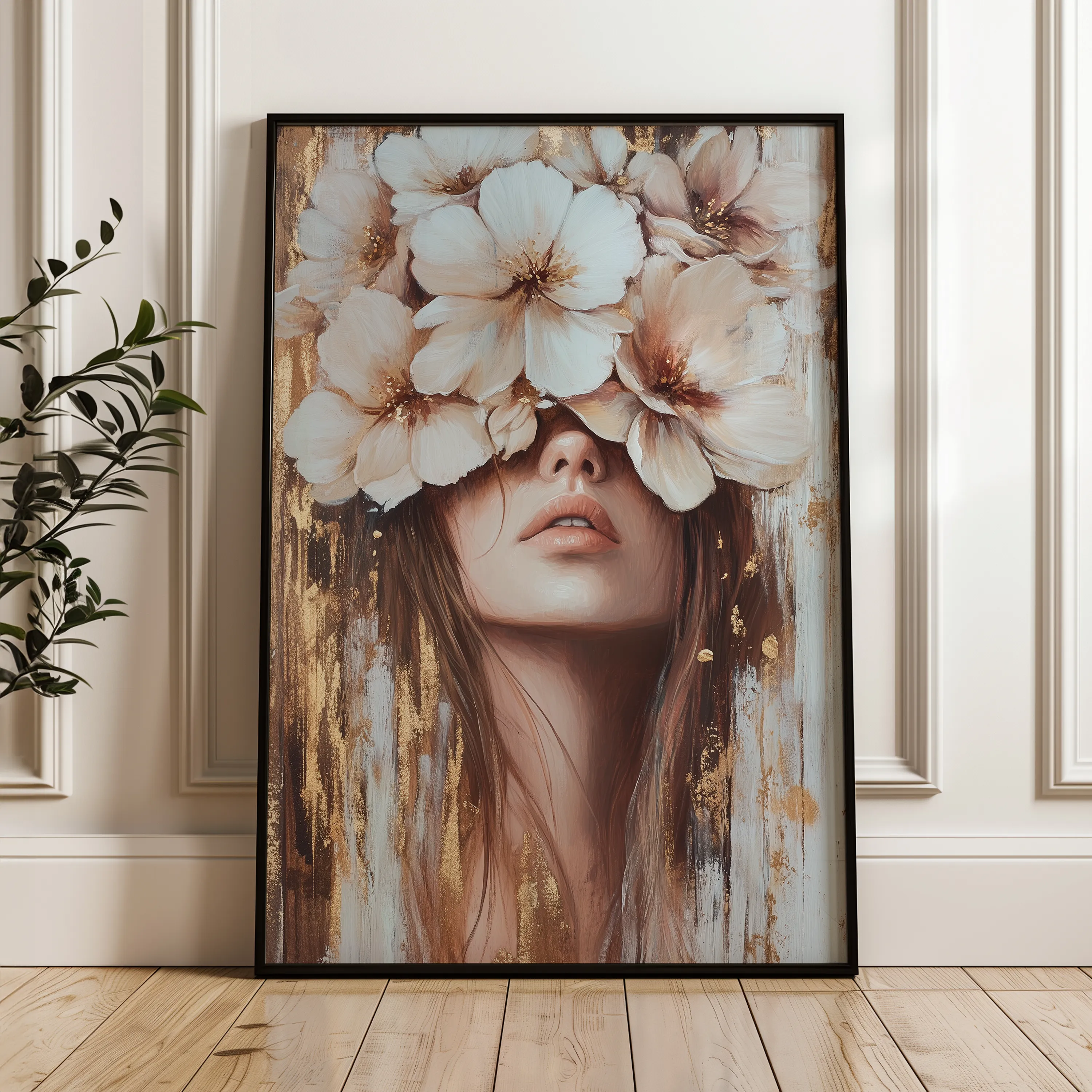 Portrait 221 Canvas Art 18" x 24" / 45 x 60 cm / Black