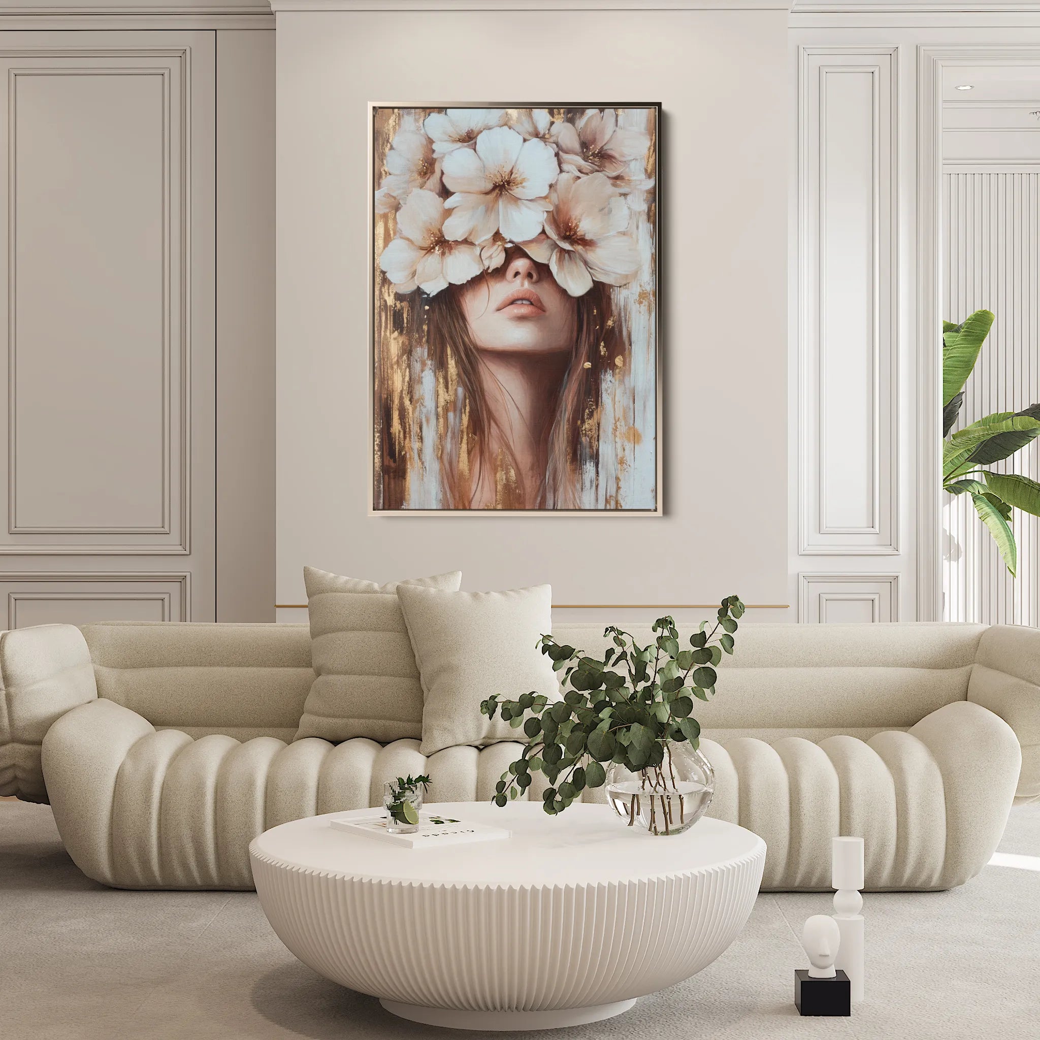 Portrait 221 Canvas Art 18" x 24" / 45 x 60 cm / Black