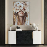 Portrait 221 Canvas Art 18" x 24" / 45 x 60 cm / Black