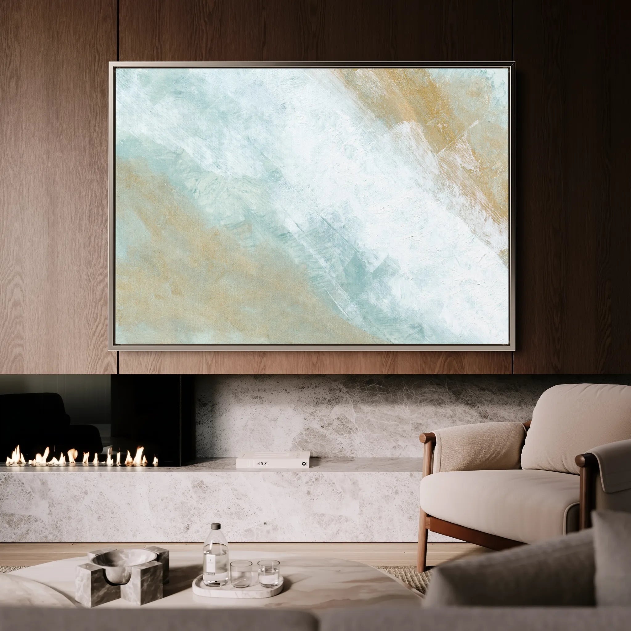 Abstract 222 Canvas Art 18" x 24" / 45 x 60 cm / Black