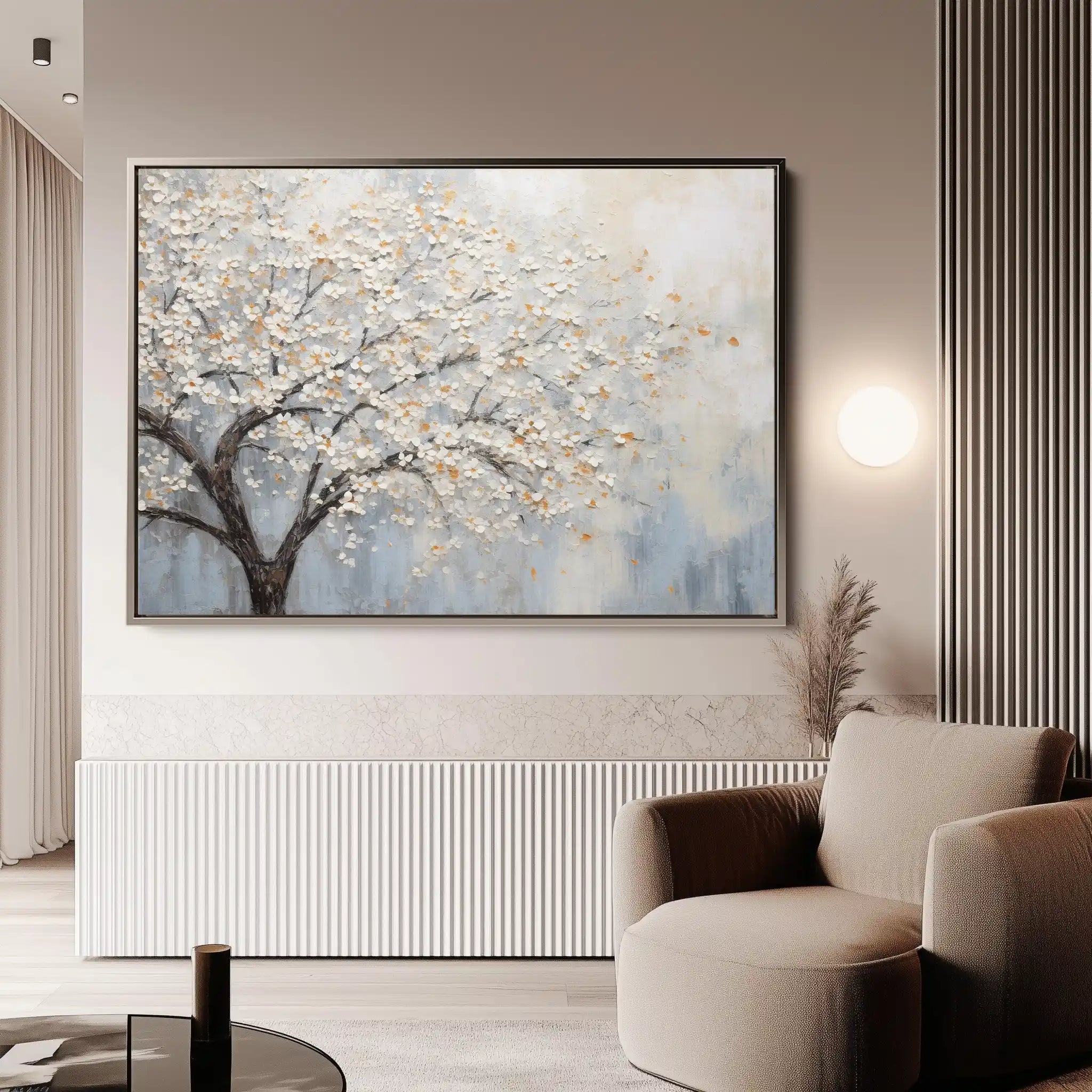 Floral 222 Canvas Art 60 x 40 cm / Black