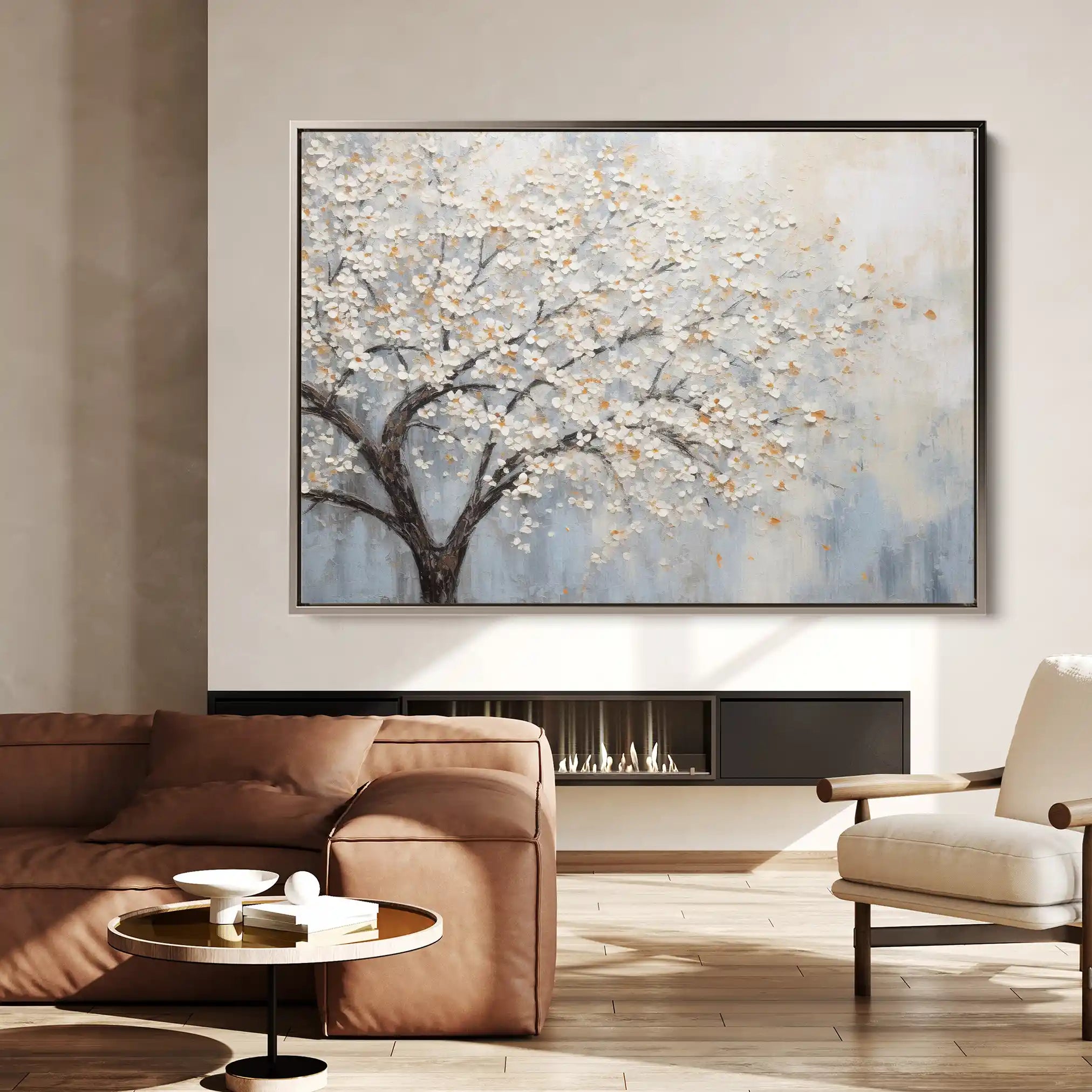 Floral 222 Canvas Art 60 x 40 cm / Black