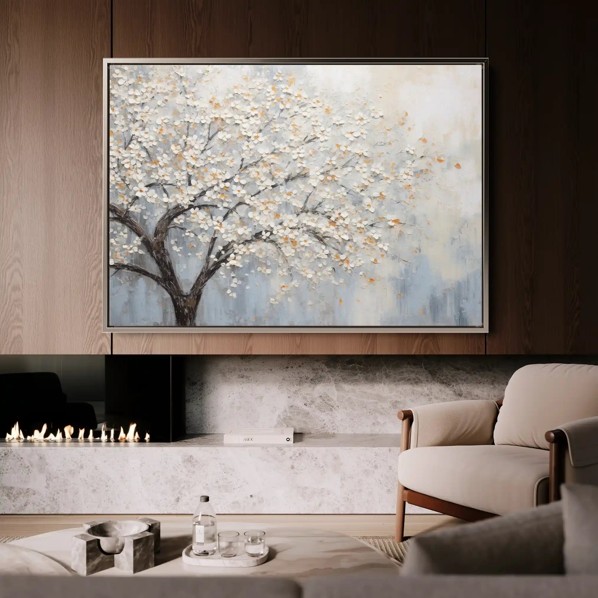 Floral 222 Canvas Art 60 x 40 cm / Black