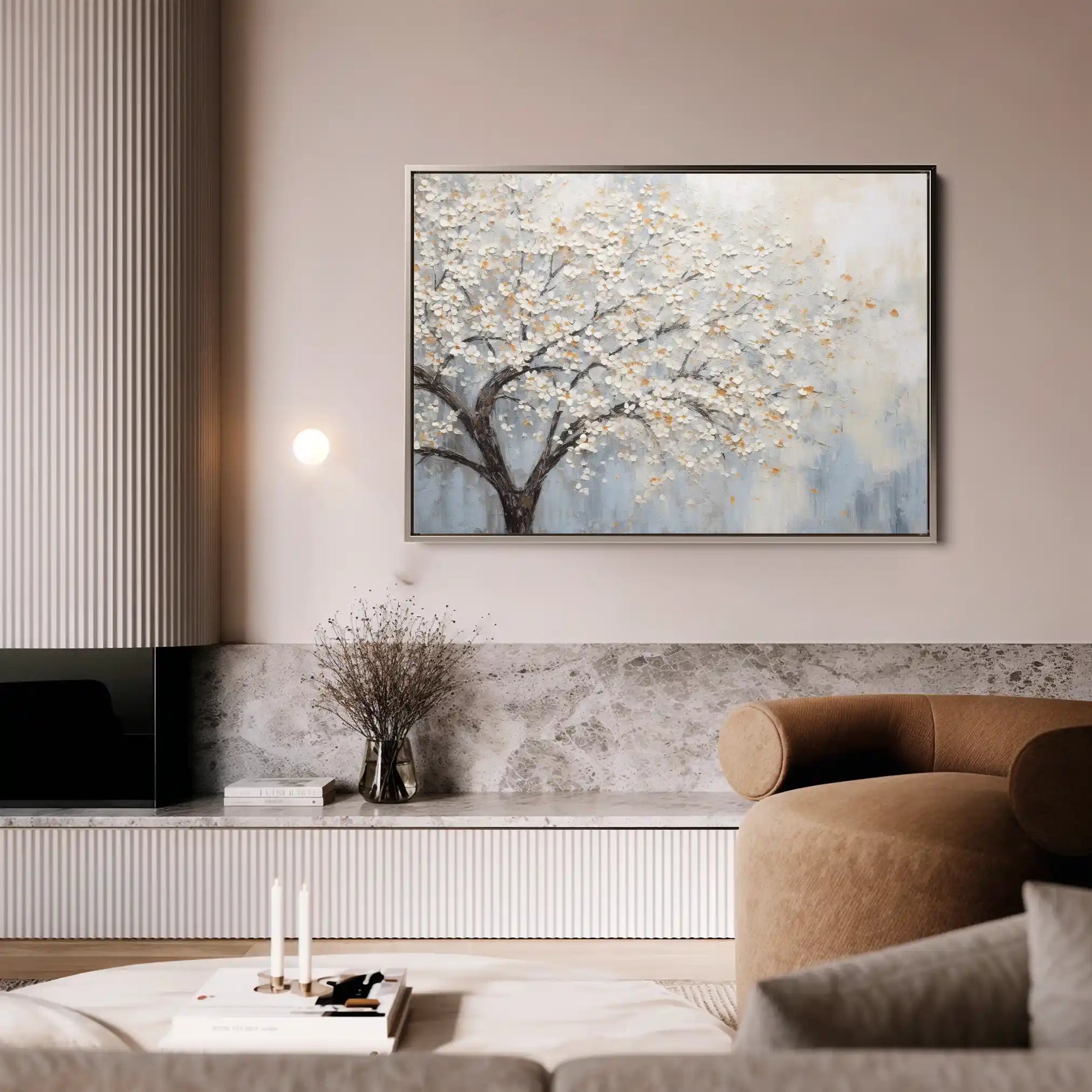 Floral 222 Canvas Art 60 x 40 cm / Black