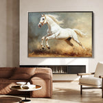 Horses 222 Canvas Art 18" x 24" / 45 x 60 cm / Black