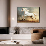 Horses 222 Canvas Art 18" x 24" / 45 x 60 cm / Black
