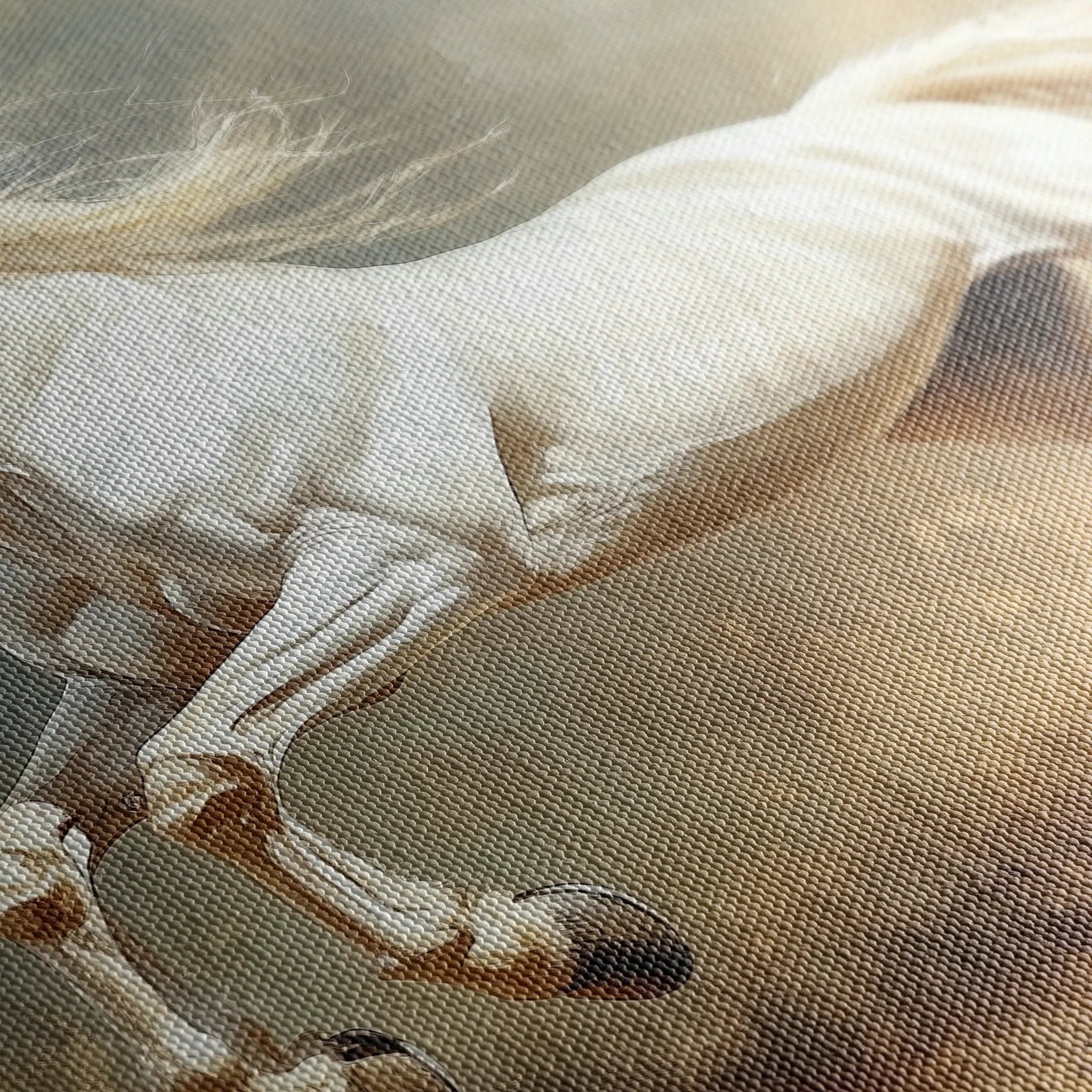 Horses 222 Canvas Art 18" x 24" / 45 x 60 cm / Black
